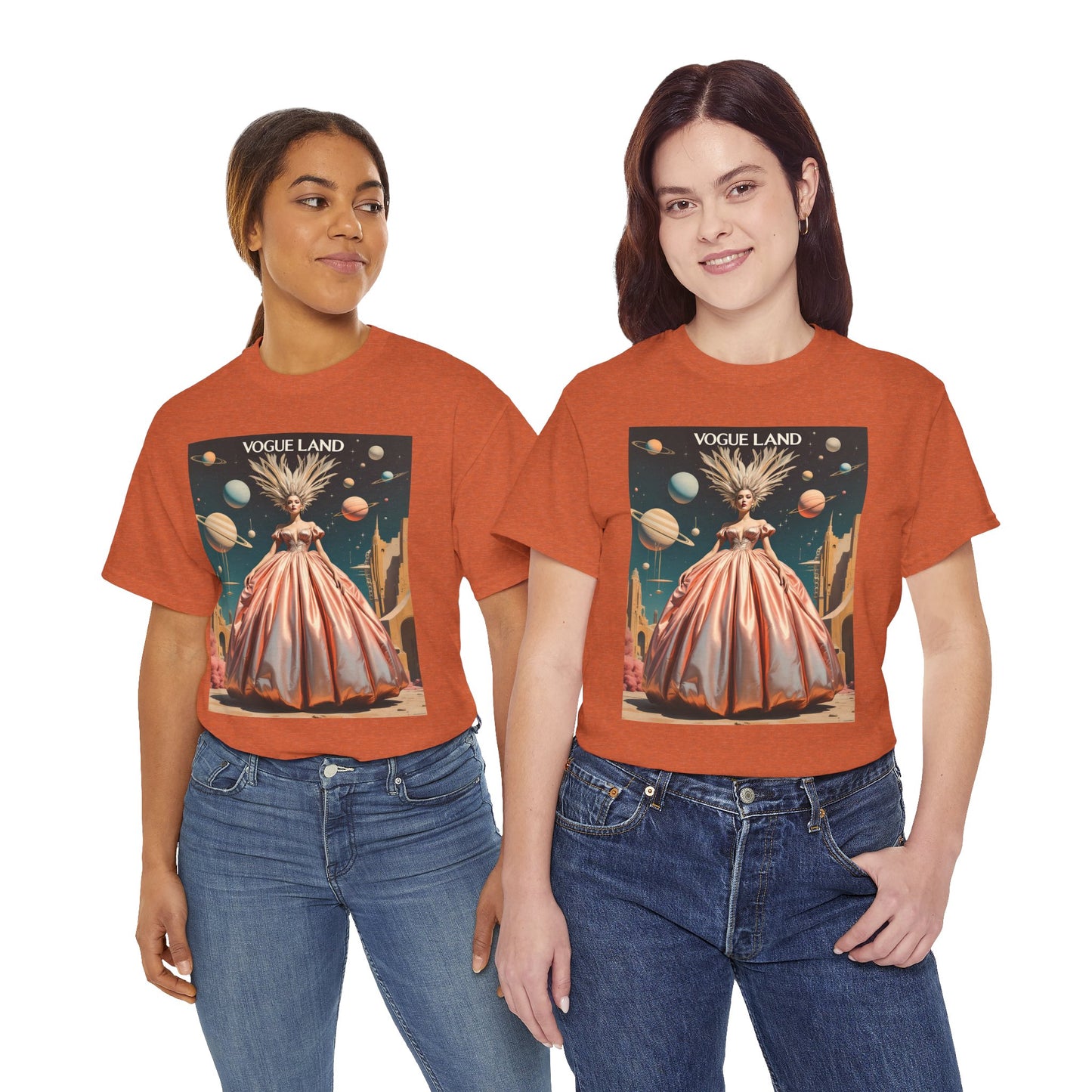 Vogue Land Unisex Heavy Cotton Tee - Colorful Graphic Shirt