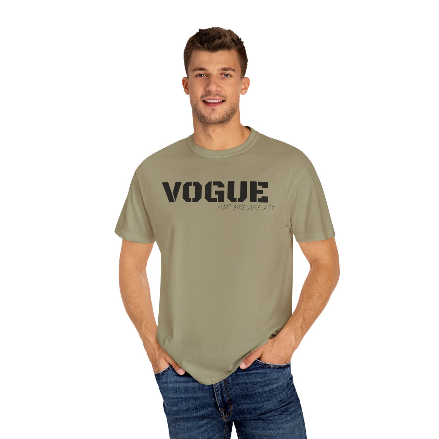 VOGUE For Breakfast Unisex Garment-Dyed T-shirt
