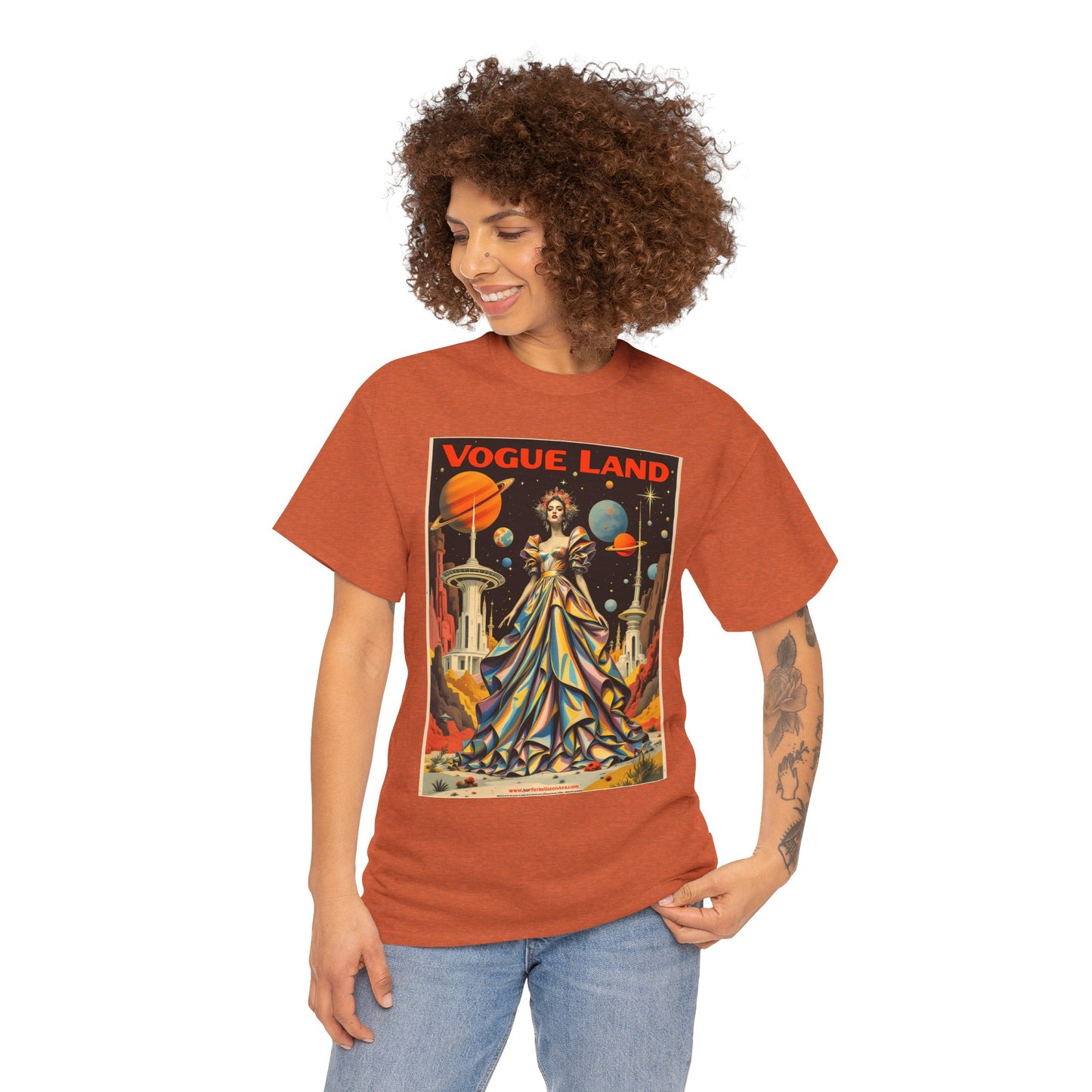 Vogue Land Unisex Heavy Cotton Tee - Colorful Graphic Shirt