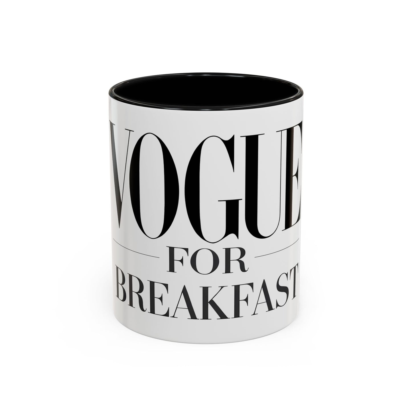 VOGUE For Breakfast Coffee Mug - Stylish Drinkware, Perfect for Breakfast, Gift for Coffee Lovers, Trendy Kitchen Decor