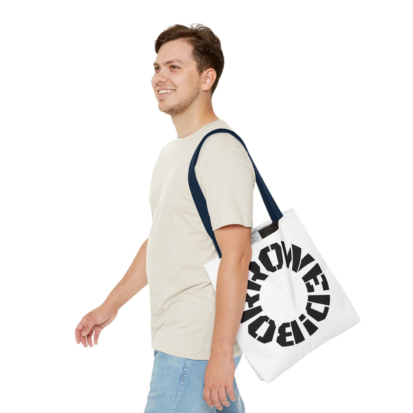 "BORROWED!" Tote Bag (AOP)
