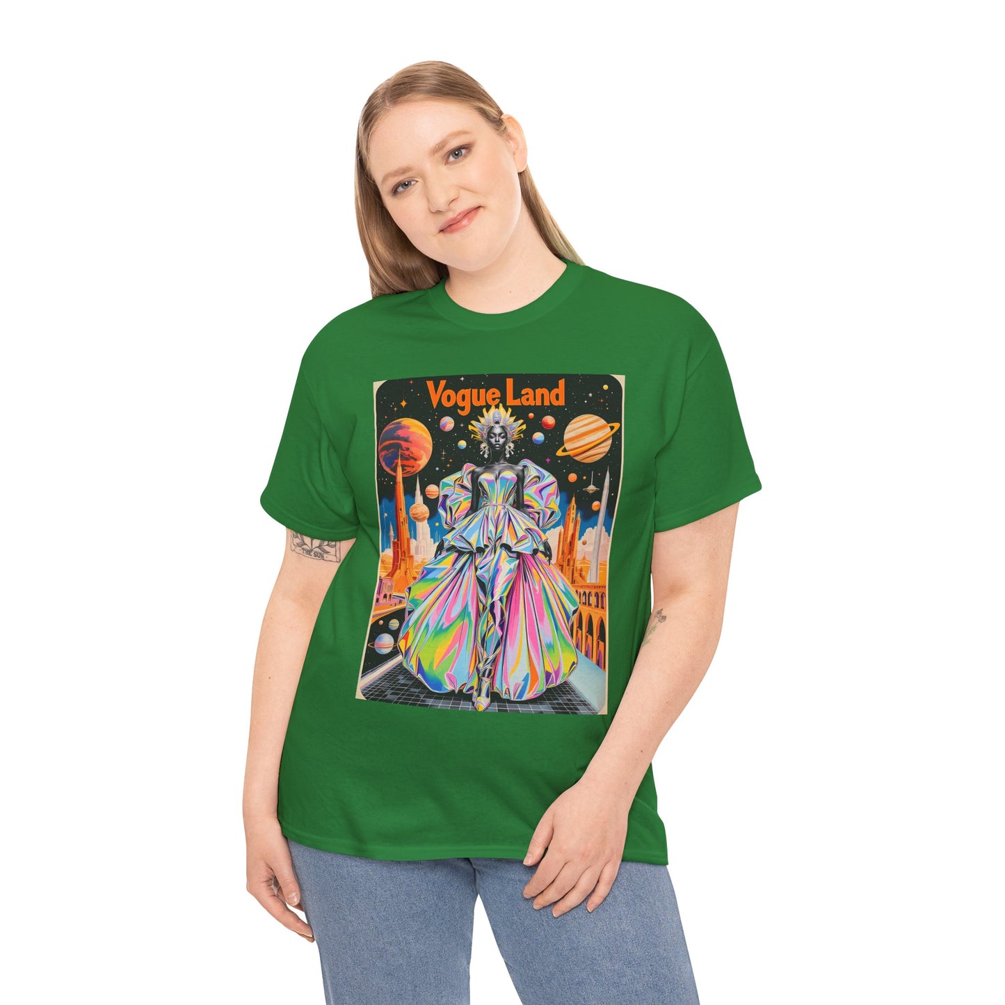 Vogue Land Unisex Heavy Cotton Tee - Colorful Graphic Shirt
