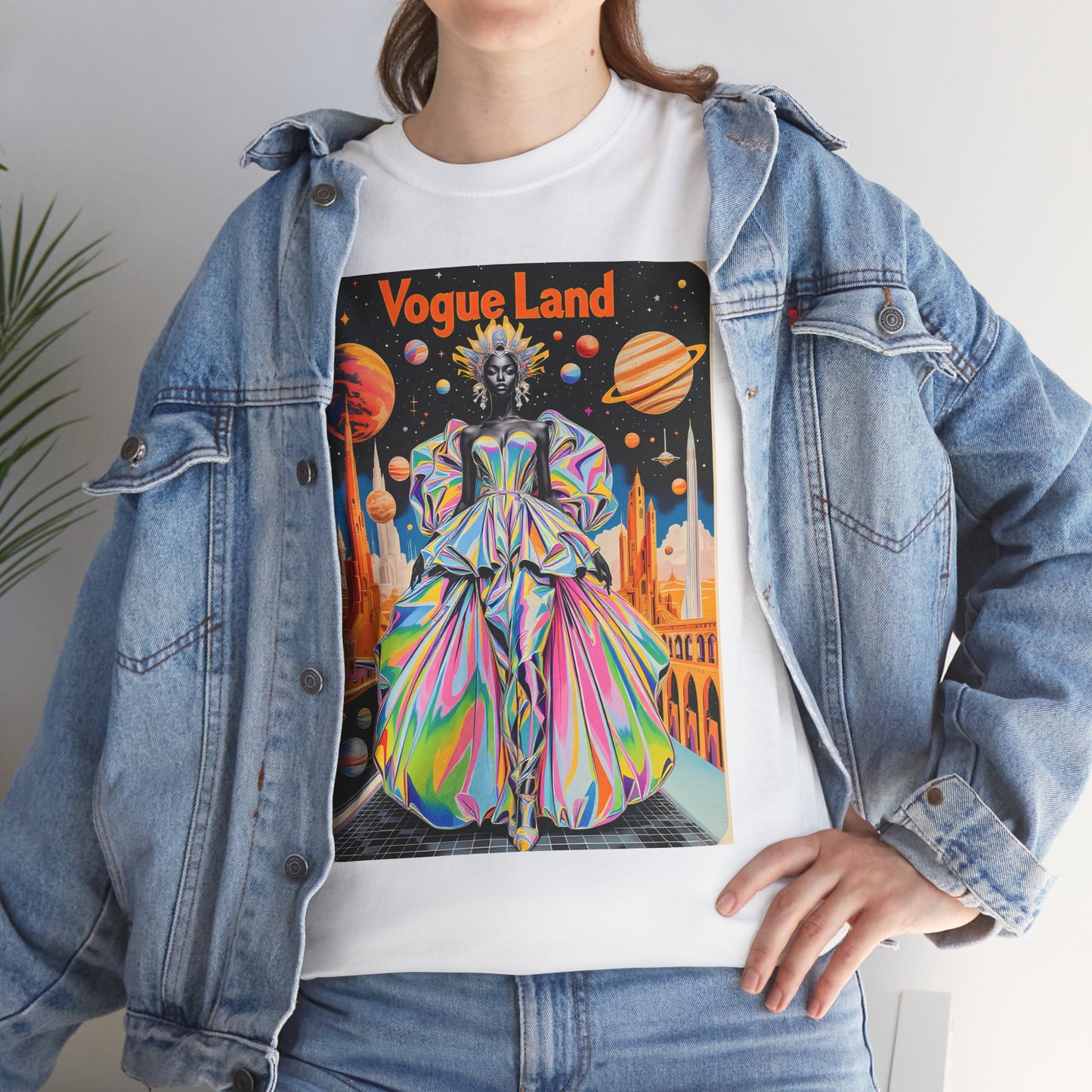 Vogue Land Unisex Heavy Cotton Tee - Colorful Graphic Shirt