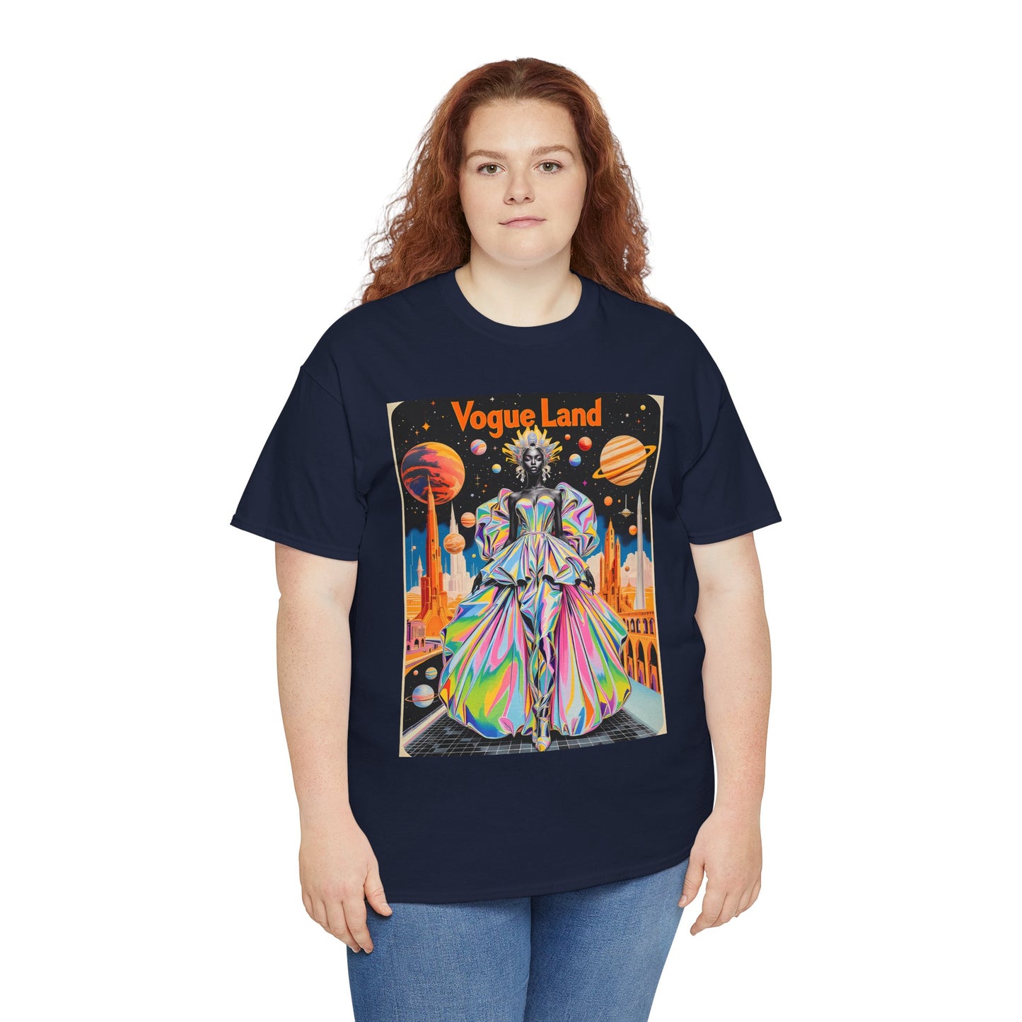 Vogue Land Unisex Heavy Cotton Tee - Colorful Graphic Shirt