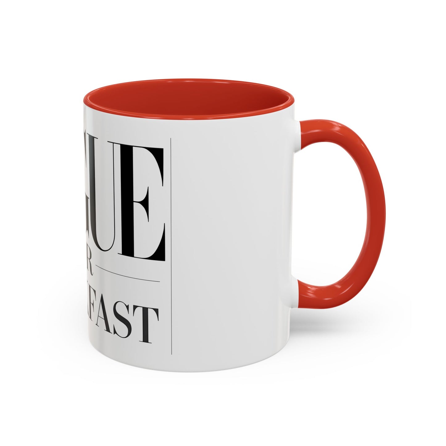 VOGUE For Breakfast Coffee Mug - Stylish Drinkware, Perfect for Breakfast, Gift for Coffee Lovers, Trendy Kitchen Decor