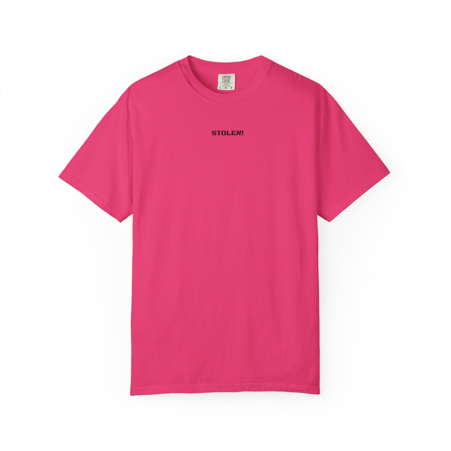 STOLEN! Unisex Garment-Dyed T-shirt with mini text