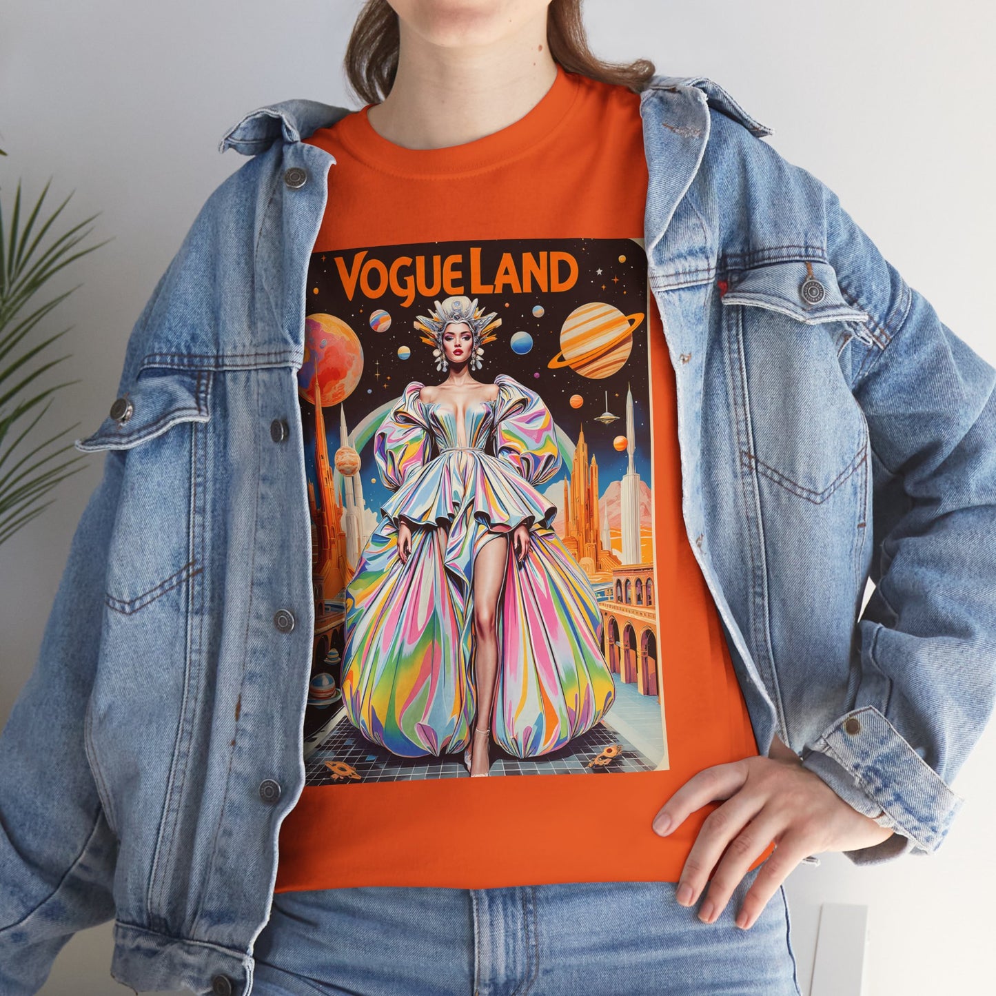 Vogue Land Unisex Heavy Cotton Tee - Colorful Graphic Shirt