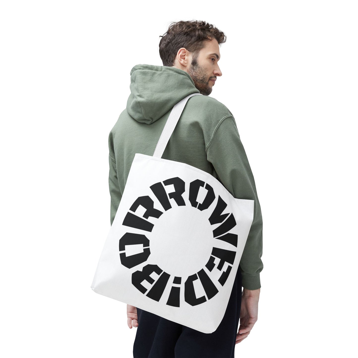 "BORROWED!" Tote Bag (AOP)