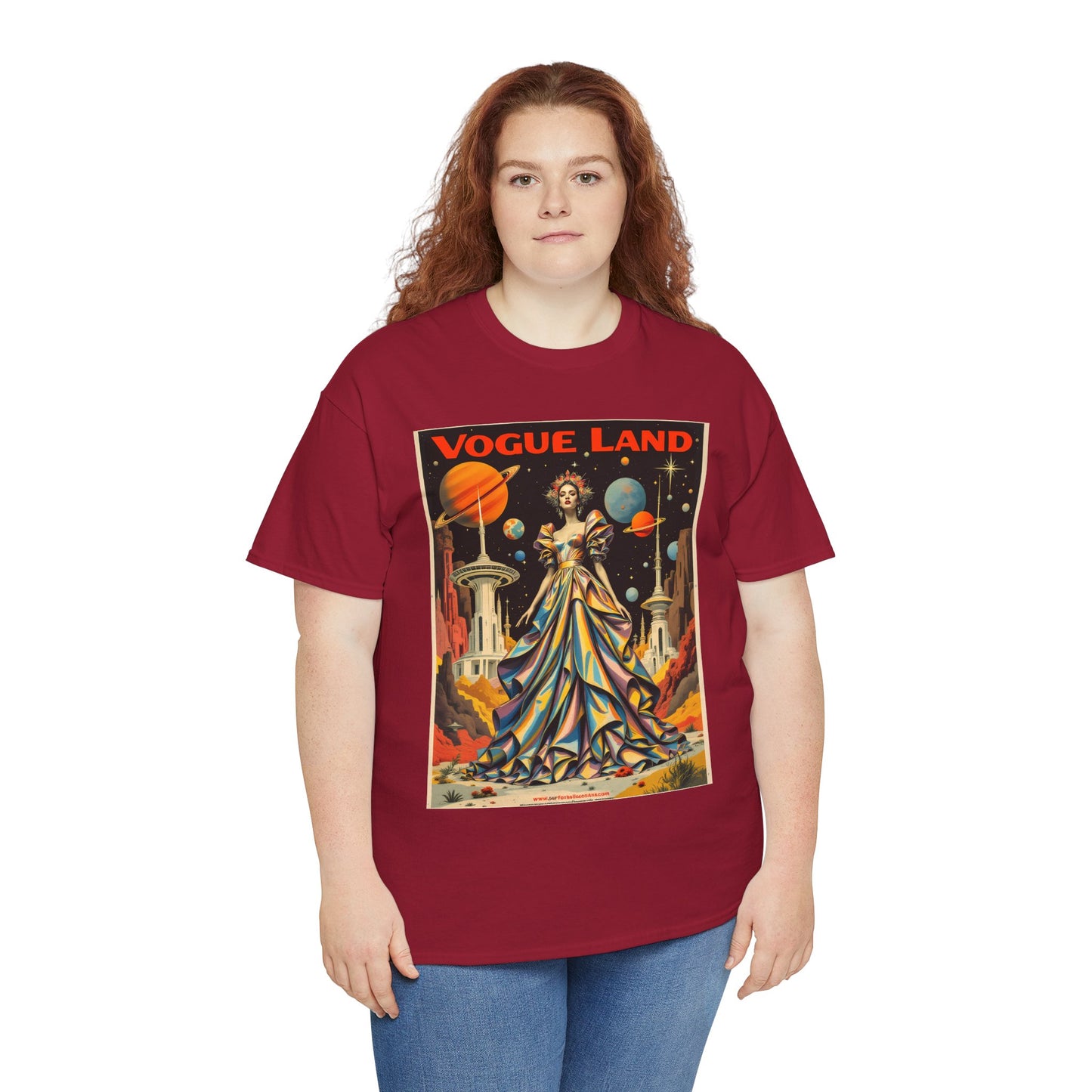 Vogue Land Unisex Heavy Cotton Tee - Colorful Graphic Shirt