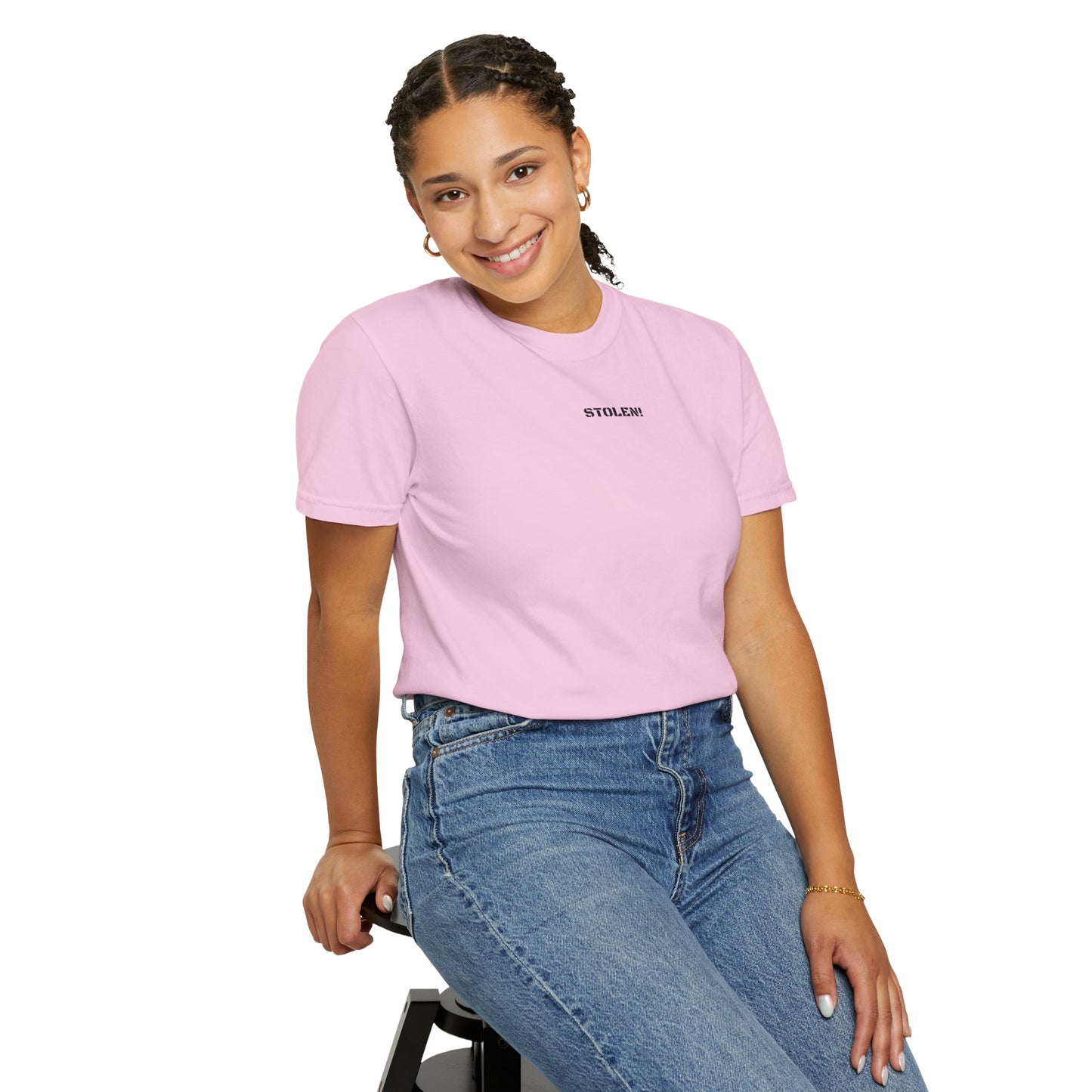 STOLEN! Unisex Garment-Dyed T-shirt with mini text