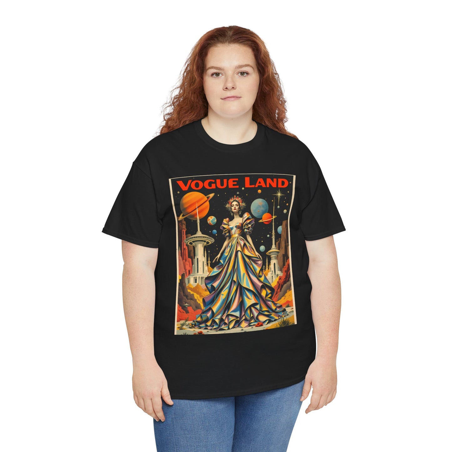 Vogue Land Unisex Heavy Cotton Tee - Colorful Graphic Shirt