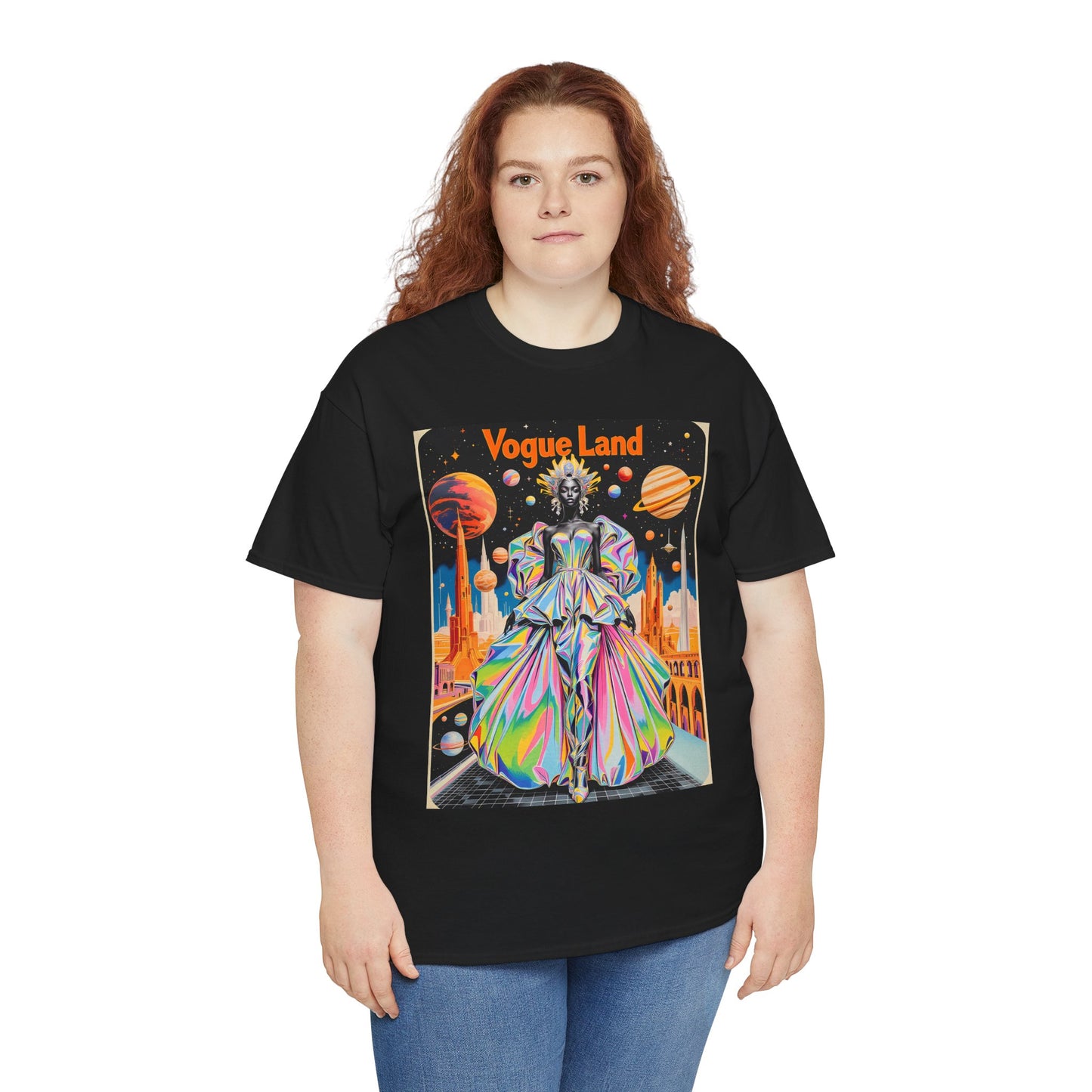 Vogue Land Unisex Heavy Cotton Tee - Colorful Graphic Shirt