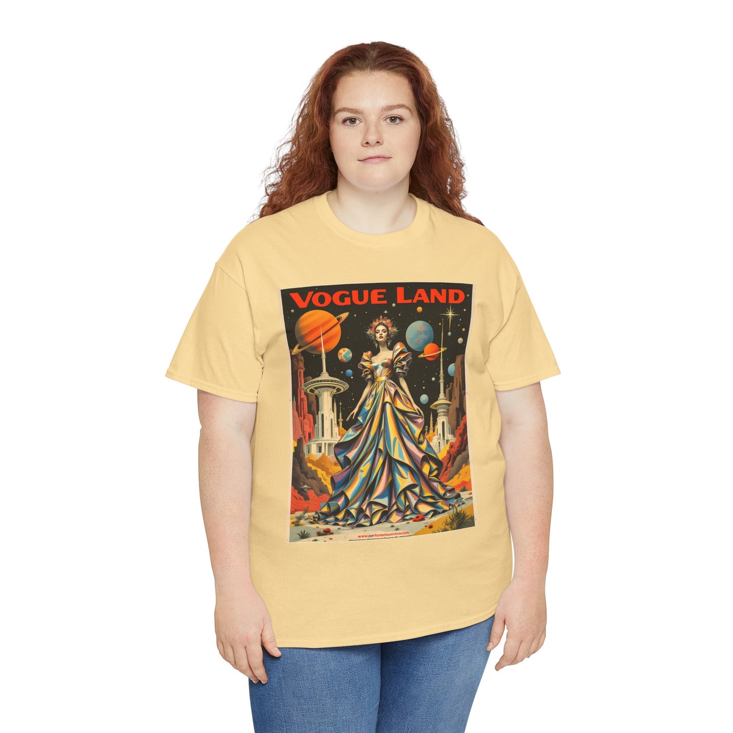Vogue Land Unisex Heavy Cotton Tee - Colorful Graphic Shirt