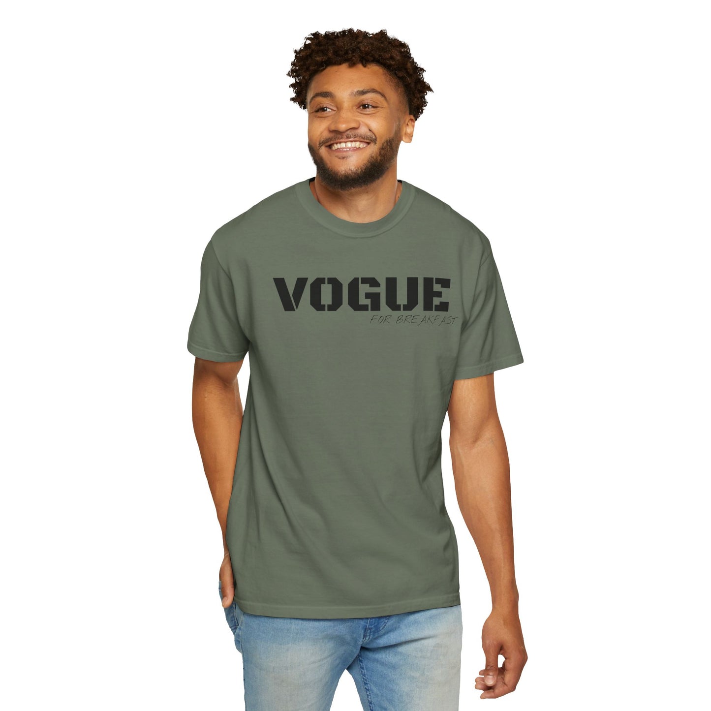VOGUE For Breakfast Unisex Garment-Dyed T-shirt