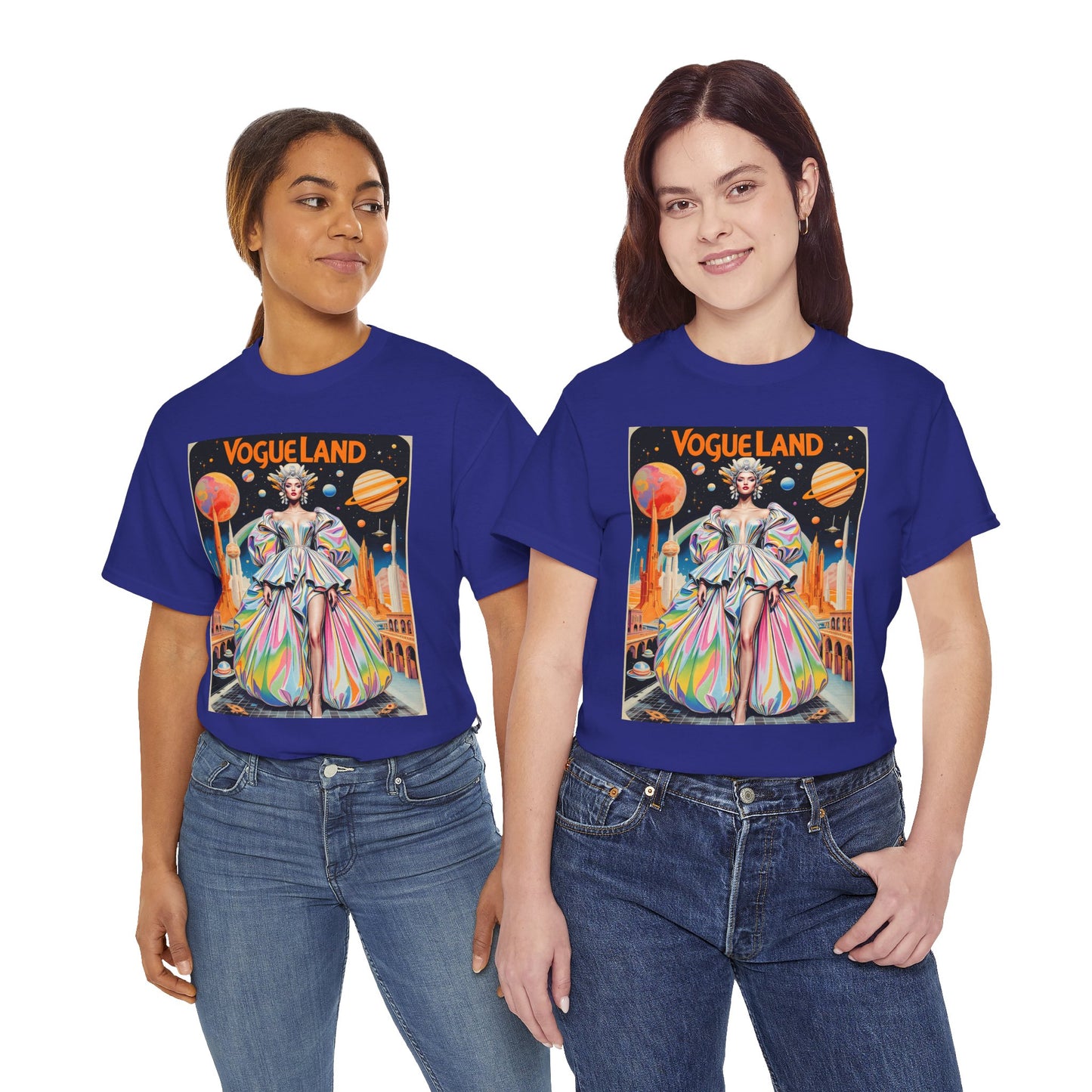 Vogue Land Unisex Heavy Cotton Tee - Colorful Graphic Shirt