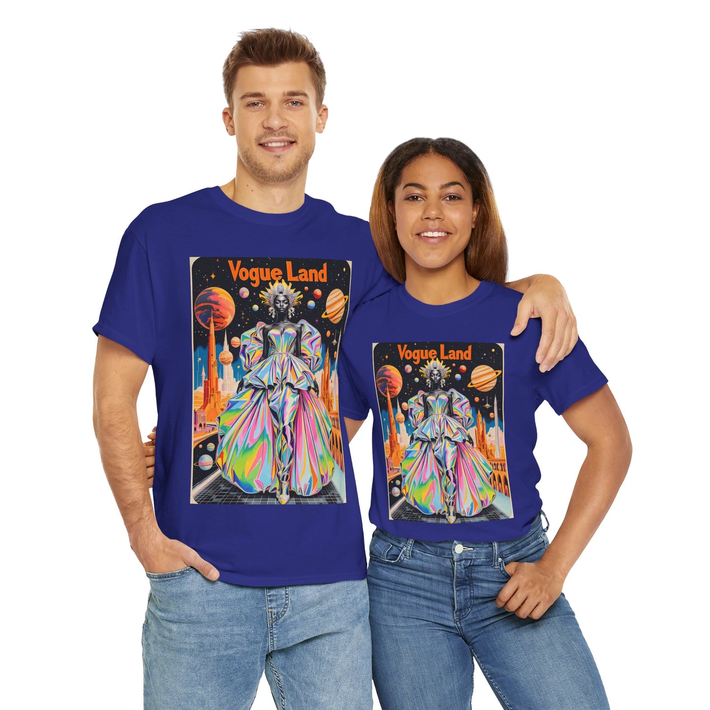 Vogue Land Unisex Heavy Cotton Tee - Colorful Graphic Shirt