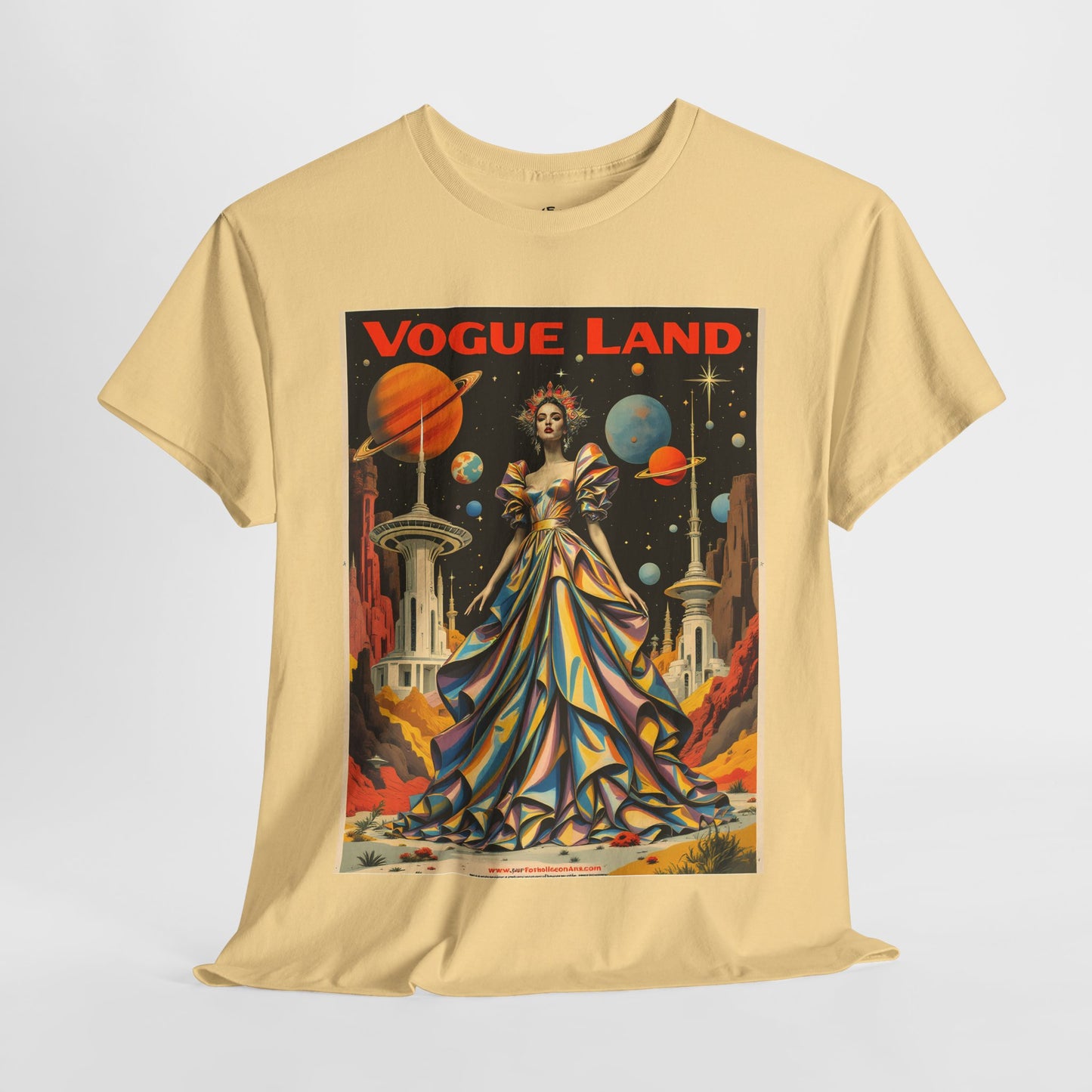 Vogue Land Unisex Heavy Cotton Tee - Colorful Graphic Shirt