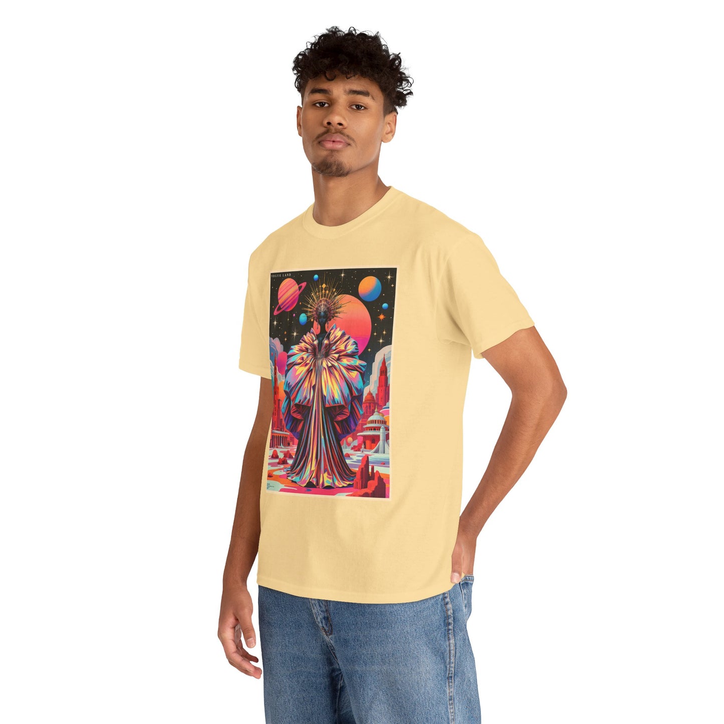 Vogue Land Unisex Heavy Cotton Tee - Colorful Graphic Shirt