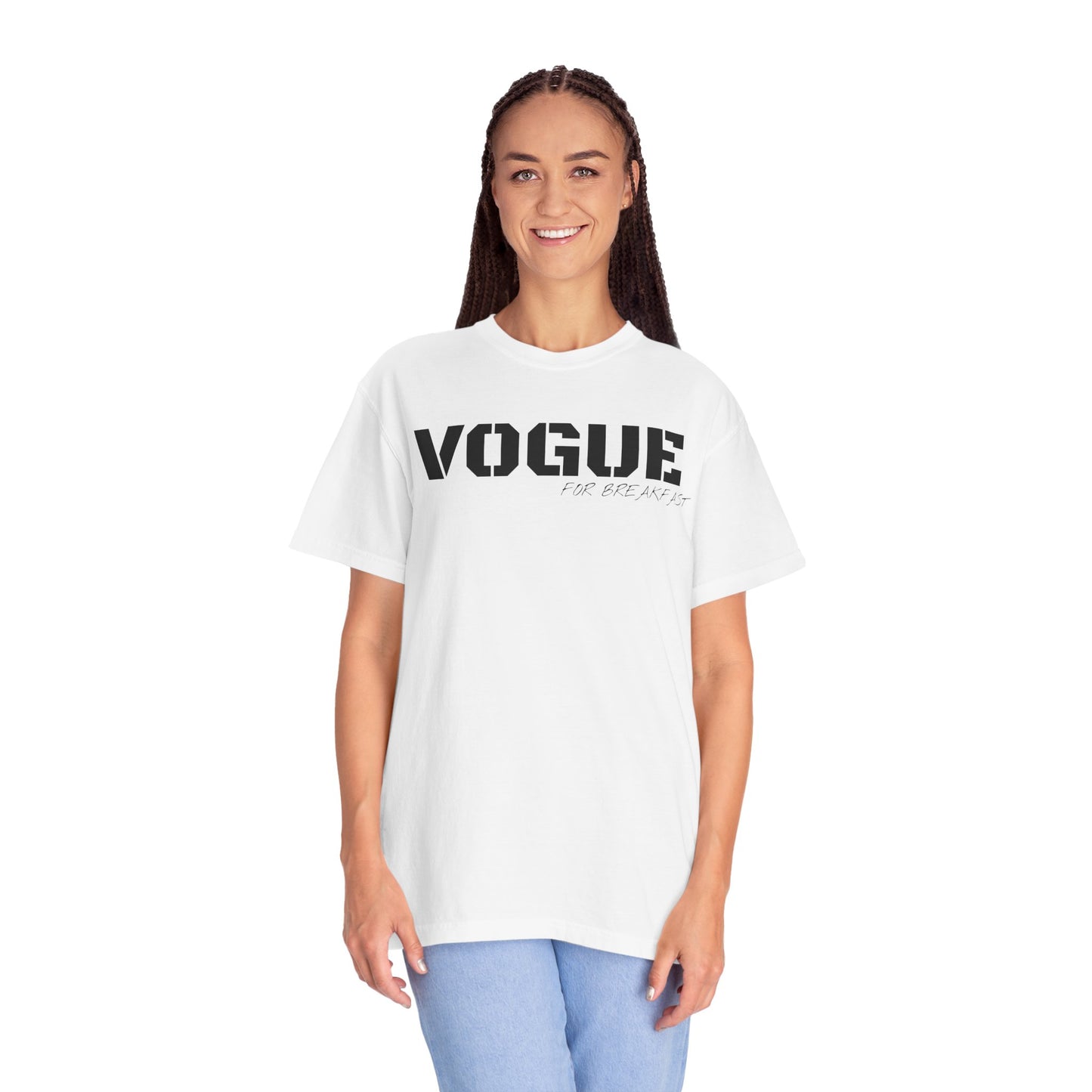 VOGUE For Breakfast Unisex Garment-Dyed T-shirt