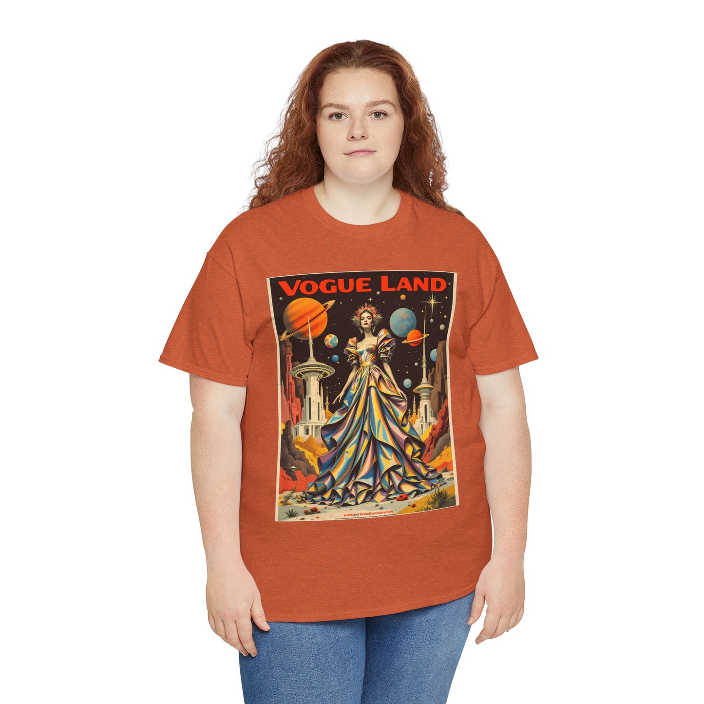 Vogue Land Unisex Heavy Cotton Tee - Colorful Graphic Shirt