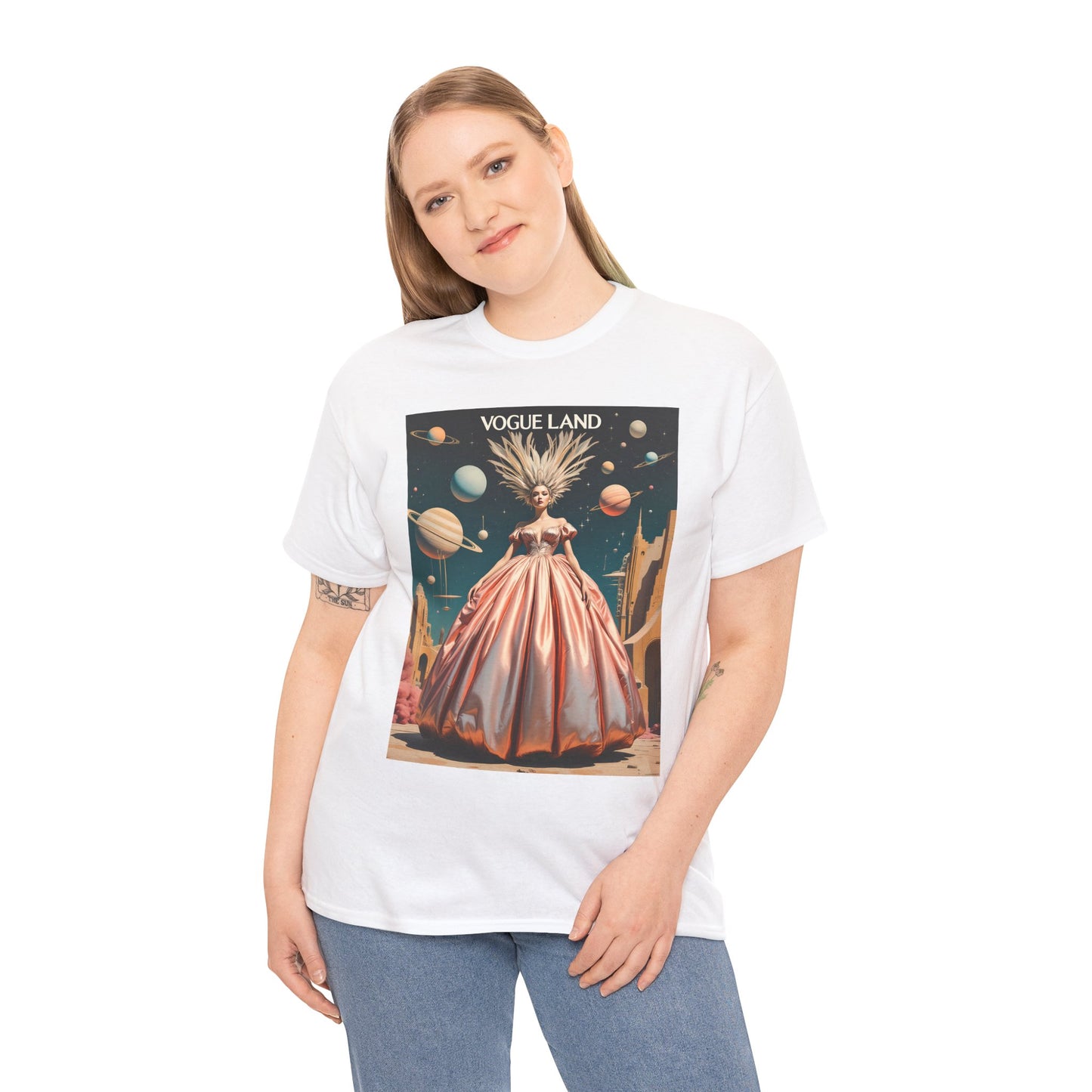 Vogue Land Unisex Heavy Cotton Tee - Colorful Graphic Shirt