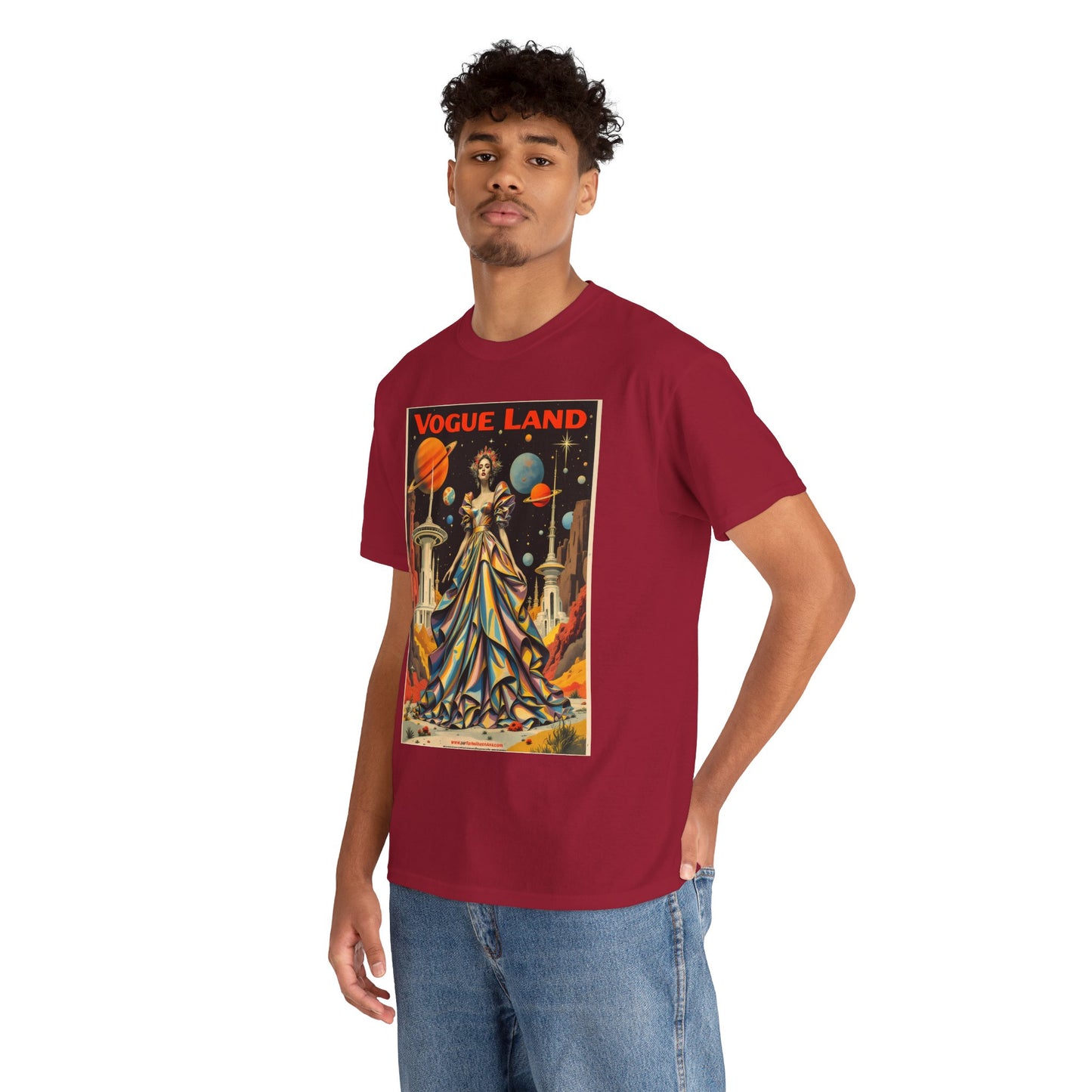 Vogue Land Unisex Heavy Cotton Tee - Colorful Graphic Shirt