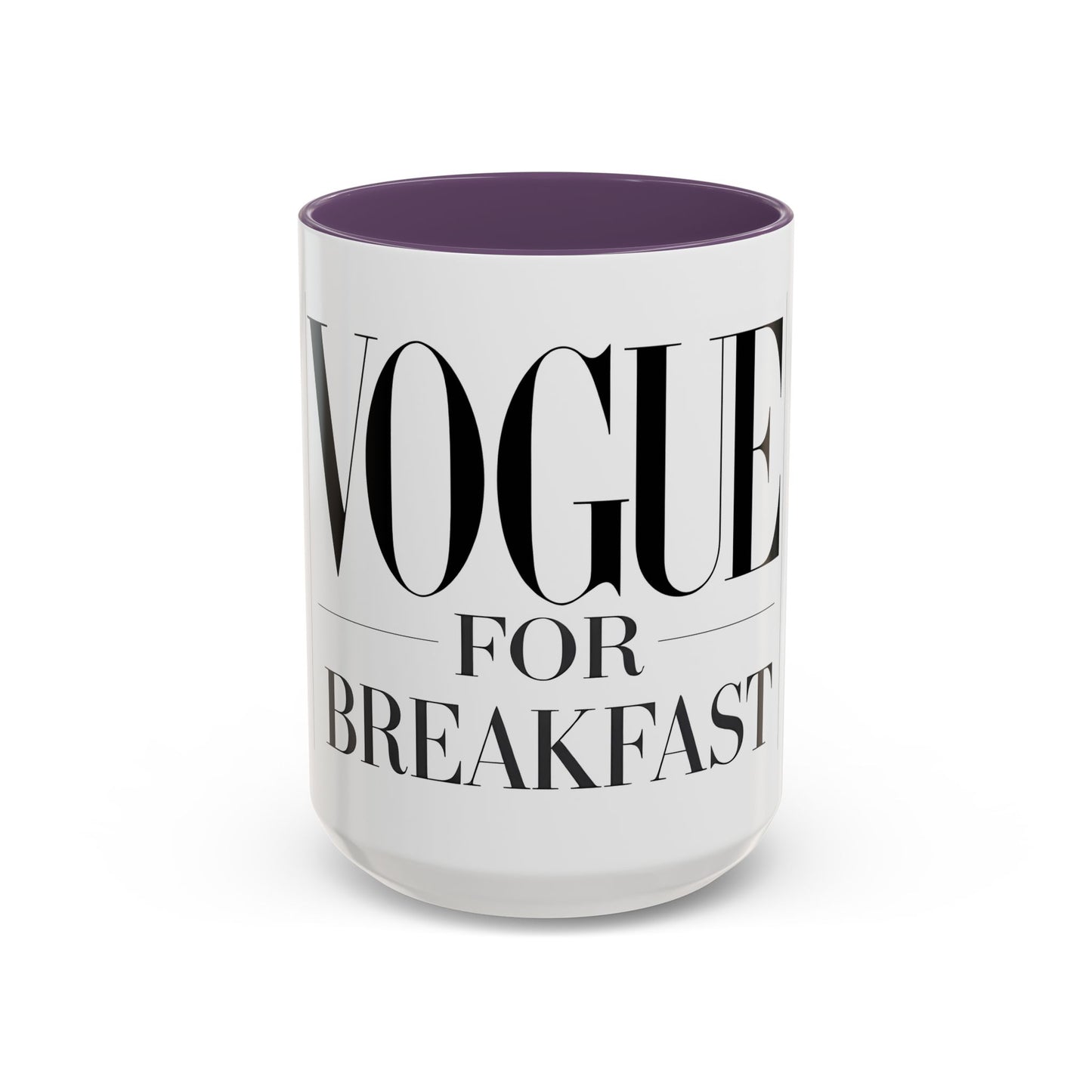 VOGUE For Breakfast Coffee Mug - Stylish Drinkware, Perfect for Breakfast, Gift for Coffee Lovers, Trendy Kitchen Decor