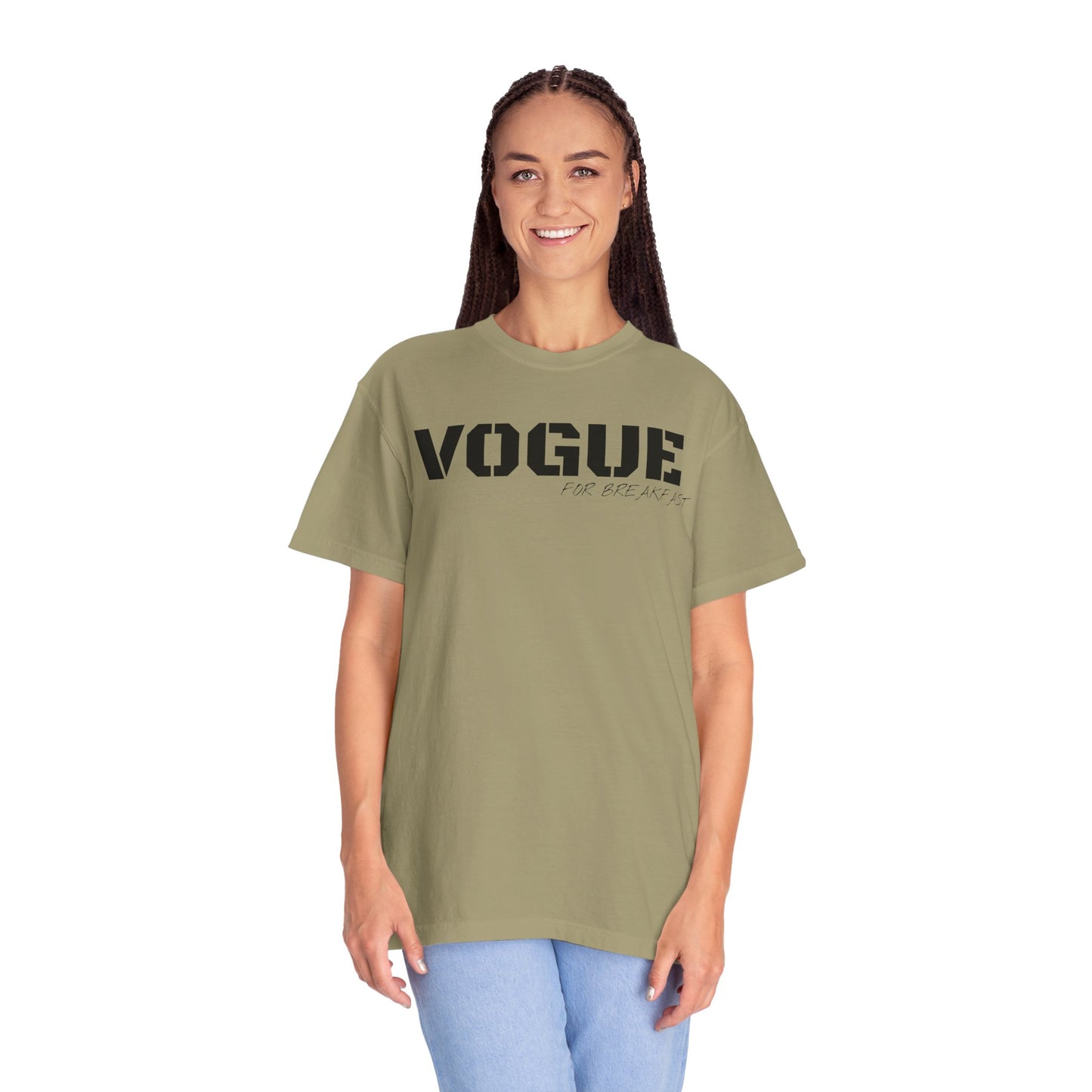 VOGUE For Breakfast Unisex Garment-Dyed T-shirt