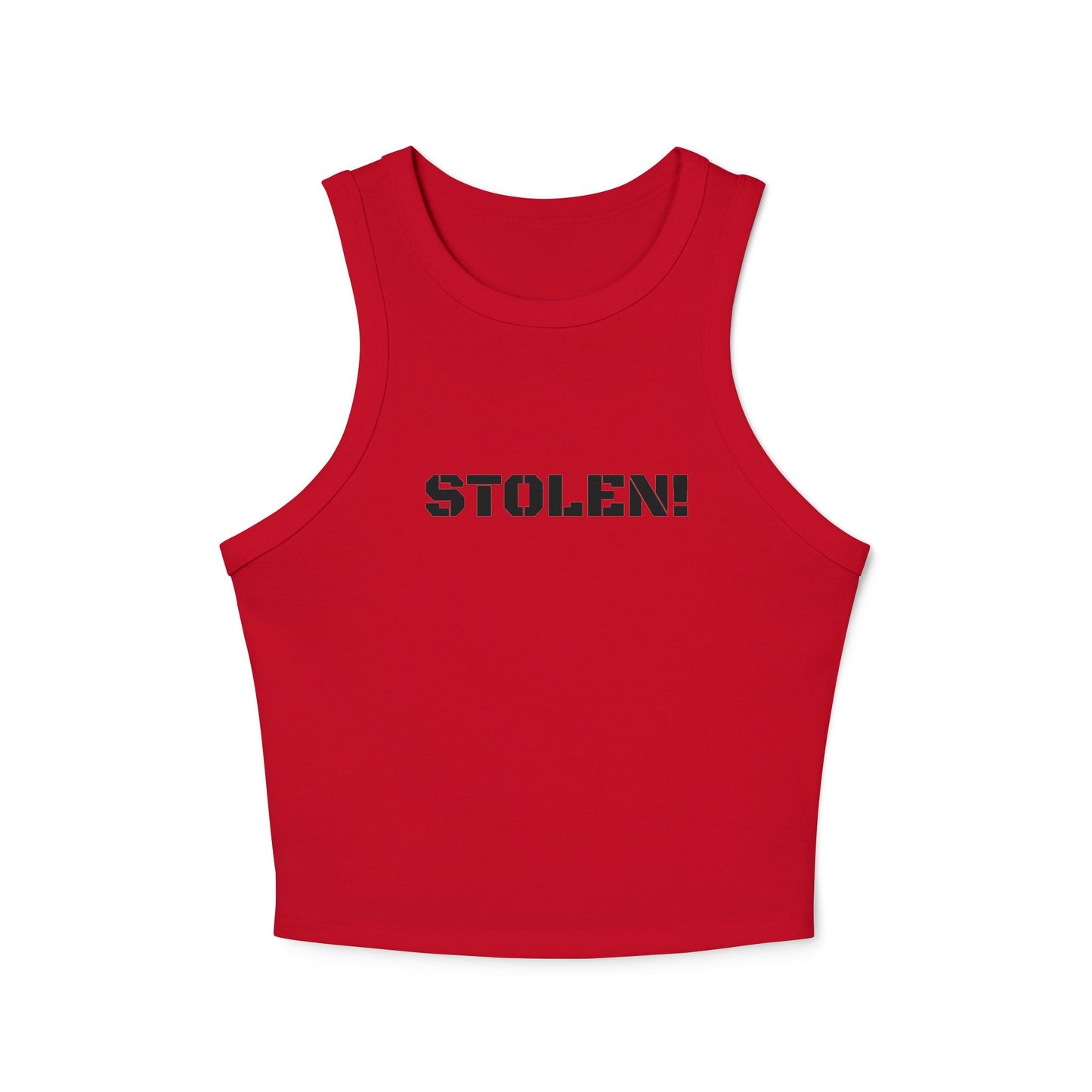"STOLEN!" Women's Micro Rib Racer Tank Top