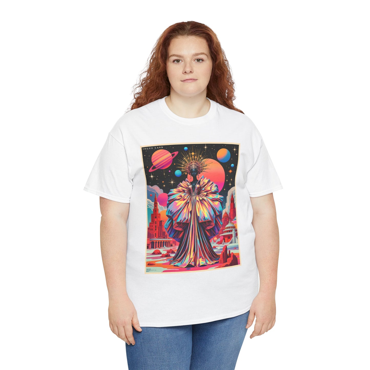 Vogue Land Unisex Heavy Cotton Tee - Colorful Graphic Shirt