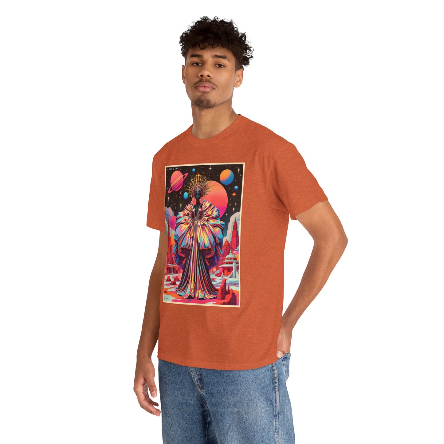 Vogue Land Unisex Heavy Cotton Tee - Colorful Graphic Shirt