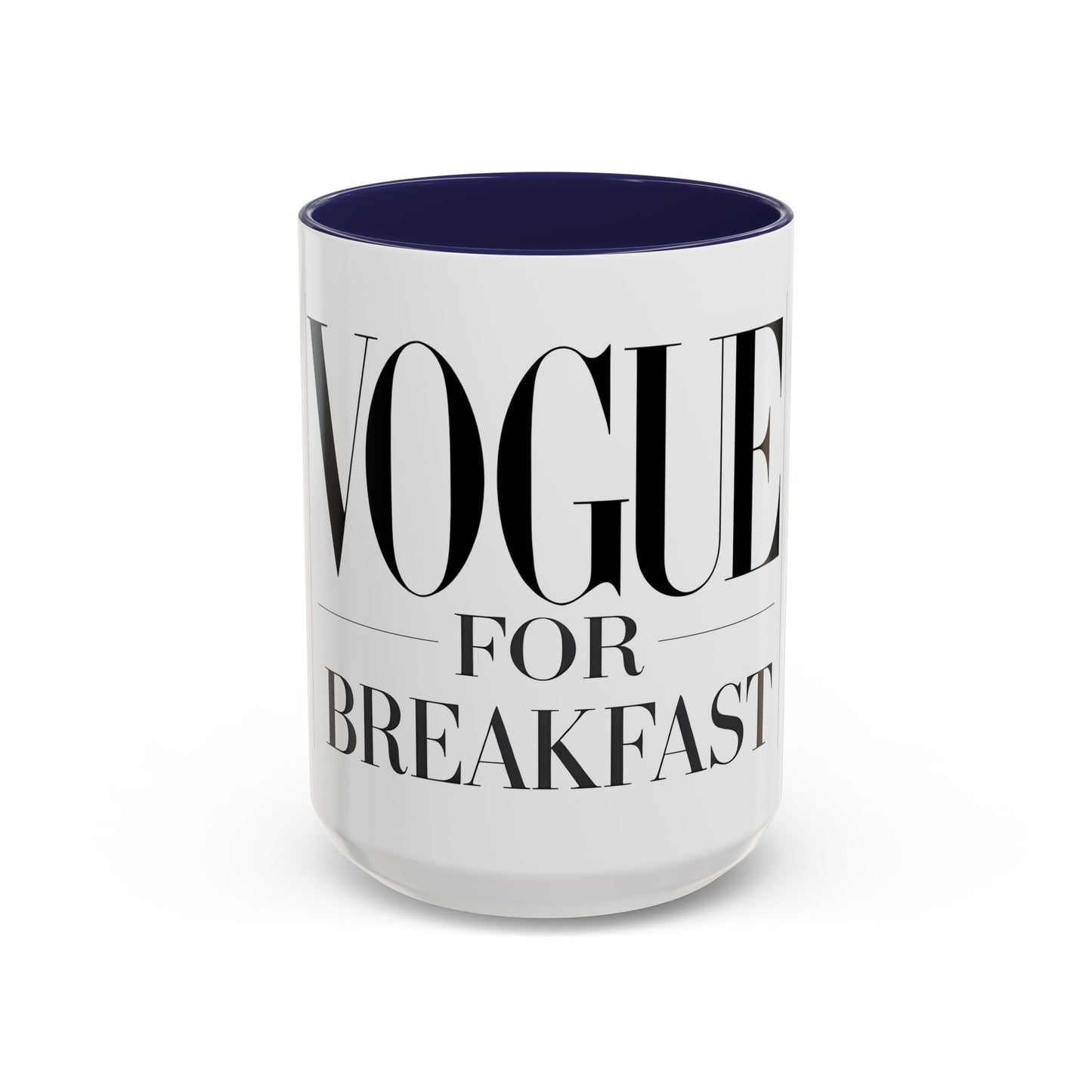 VOGUE For Breakfast Coffee Mug - Stylish Drinkware, Perfect for Breakfast, Gift for Coffee Lovers, Trendy Kitchen Decor