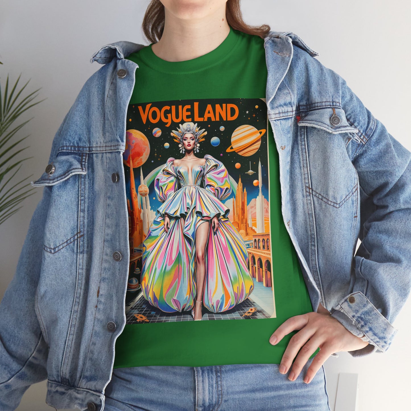 Vogue Land Unisex Heavy Cotton Tee - Colorful Graphic Shirt