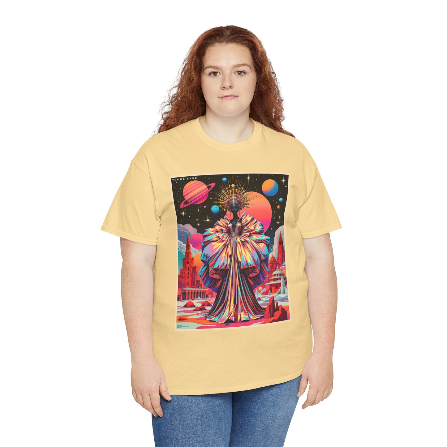 Vogue Land Unisex Heavy Cotton Tee - Colorful Graphic Shirt