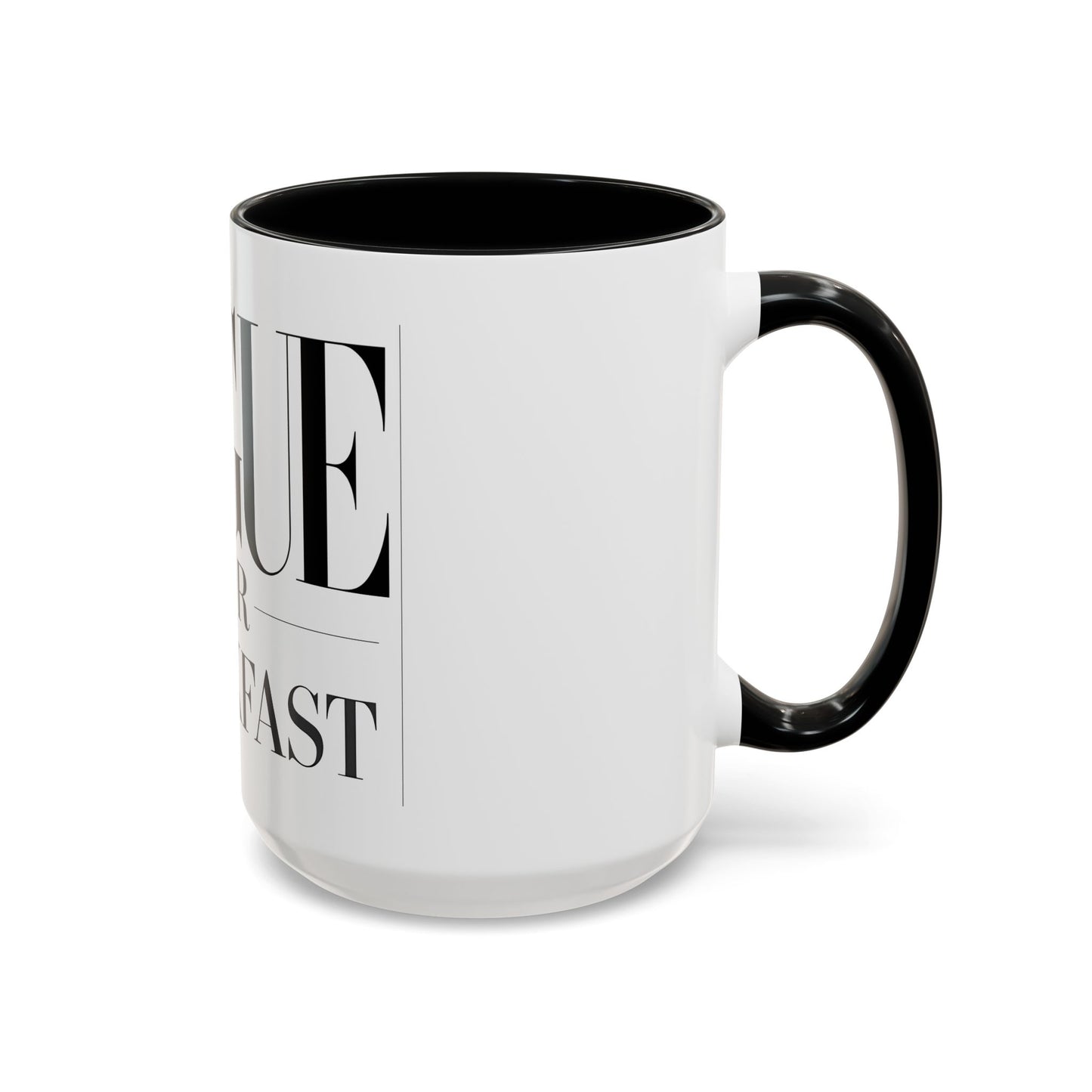 VOGUE For Breakfast Coffee Mug - Stylish Drinkware, Perfect for Breakfast, Gift for Coffee Lovers, Trendy Kitchen Decor