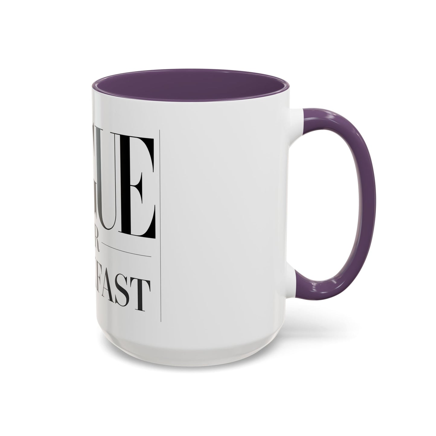 VOGUE For Breakfast Coffee Mug - Stylish Drinkware, Perfect for Breakfast, Gift for Coffee Lovers, Trendy Kitchen Decor