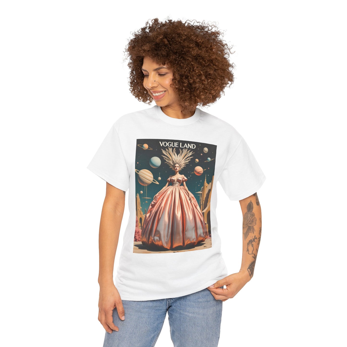 Vogue Land Unisex Heavy Cotton Tee - Colorful Graphic Shirt