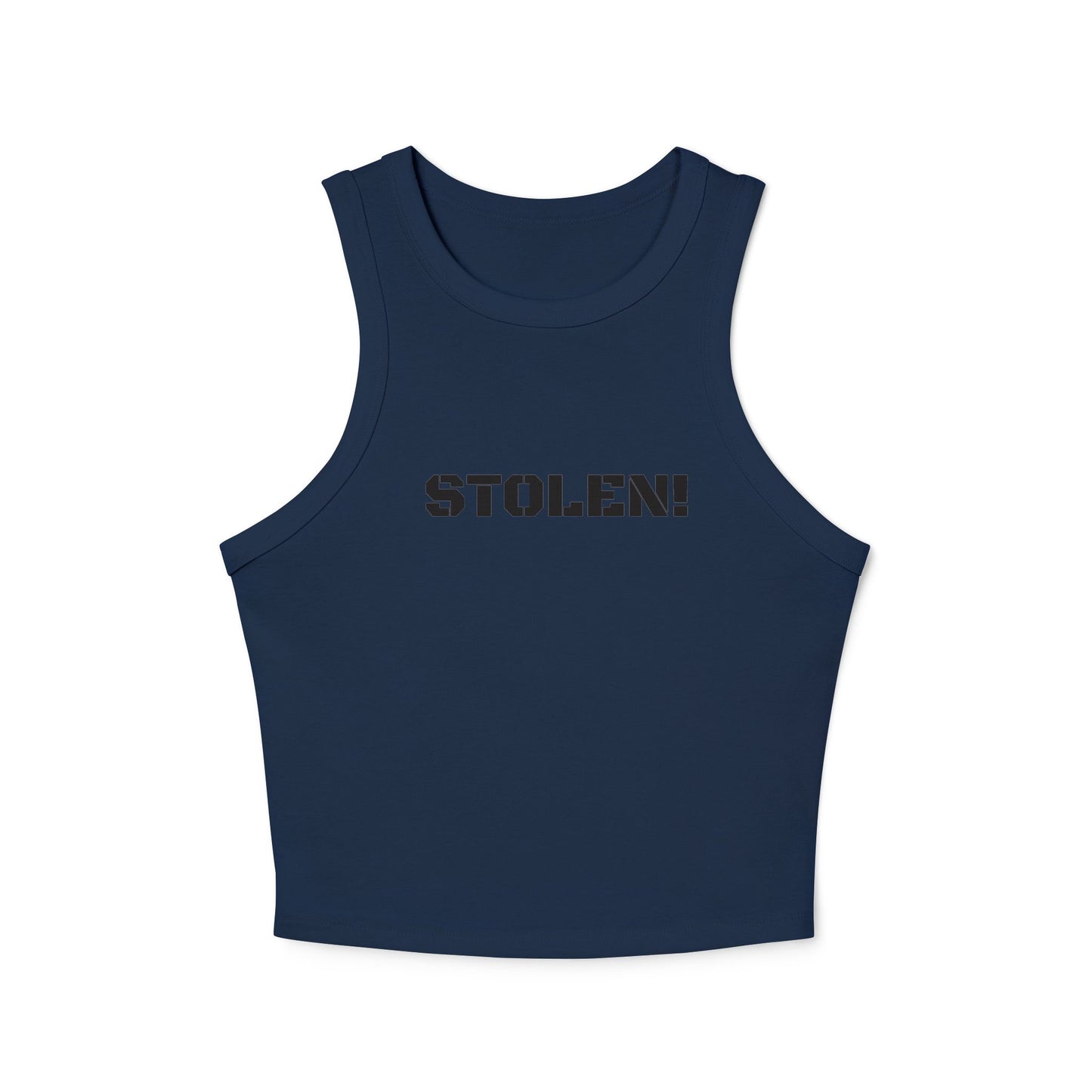 "STOLEN!" Women's Micro Rib Racer Tank Top