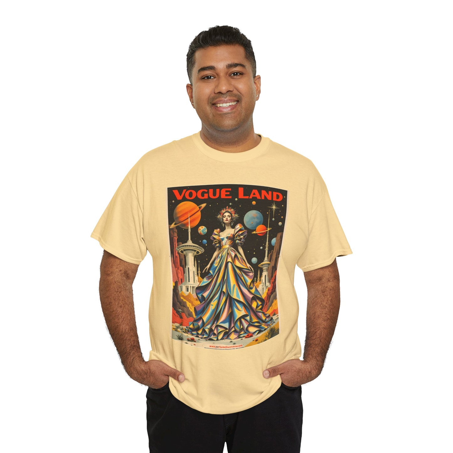 Vogue Land Unisex Heavy Cotton Tee - Colorful Graphic Shirt
