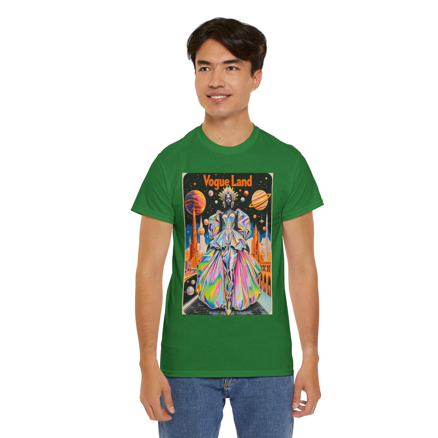 Vogue Land Unisex Heavy Cotton Tee - Colorful Graphic Shirt