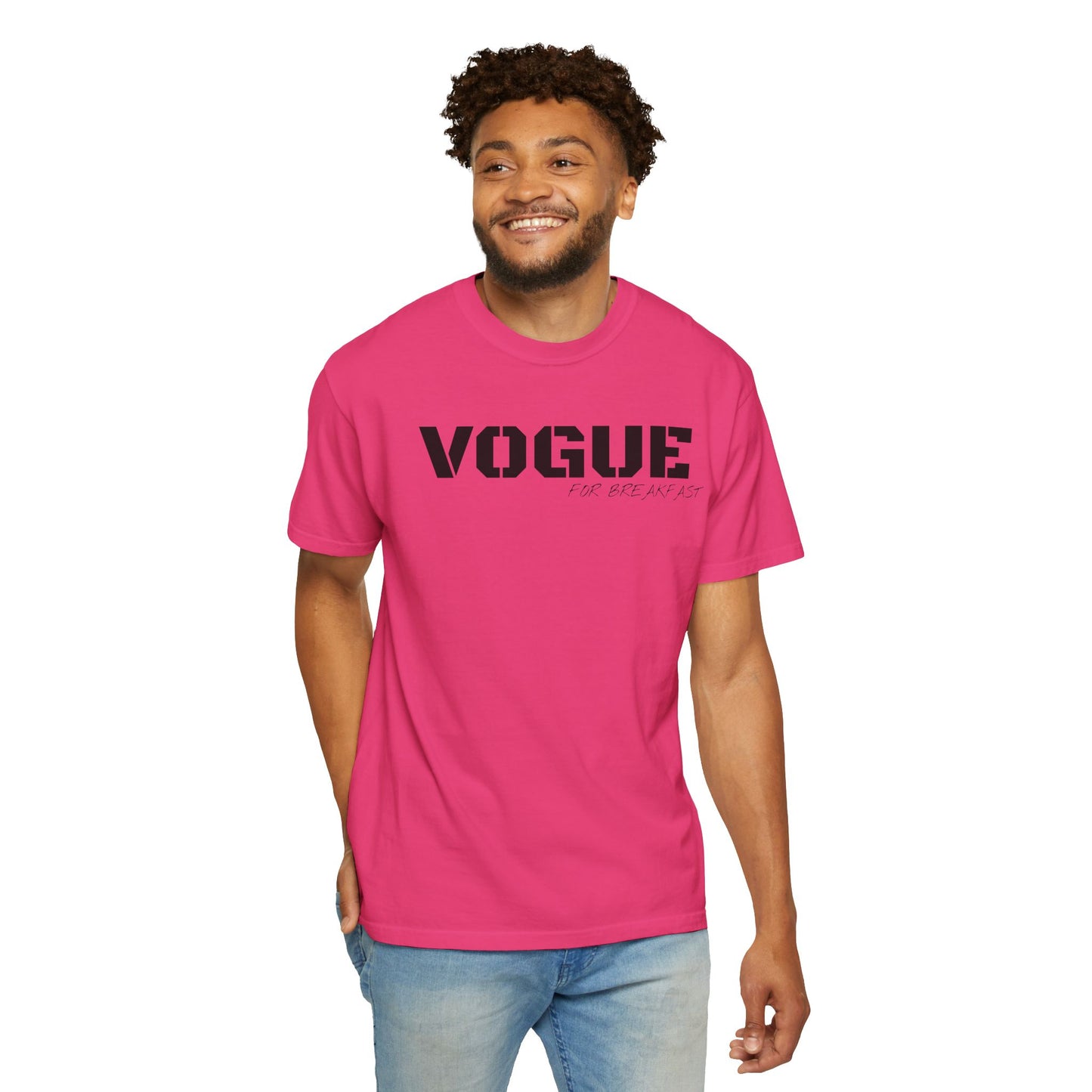 VOGUE For Breakfast Unisex Garment-Dyed T-shirt