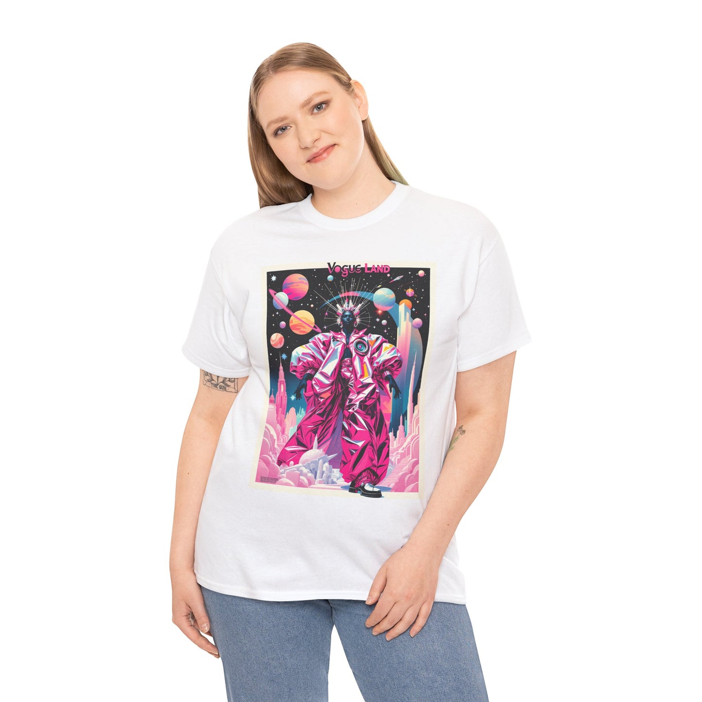 Vogue Land Unisex Heavy Cotton Tee - Colorful Graphic Shirt