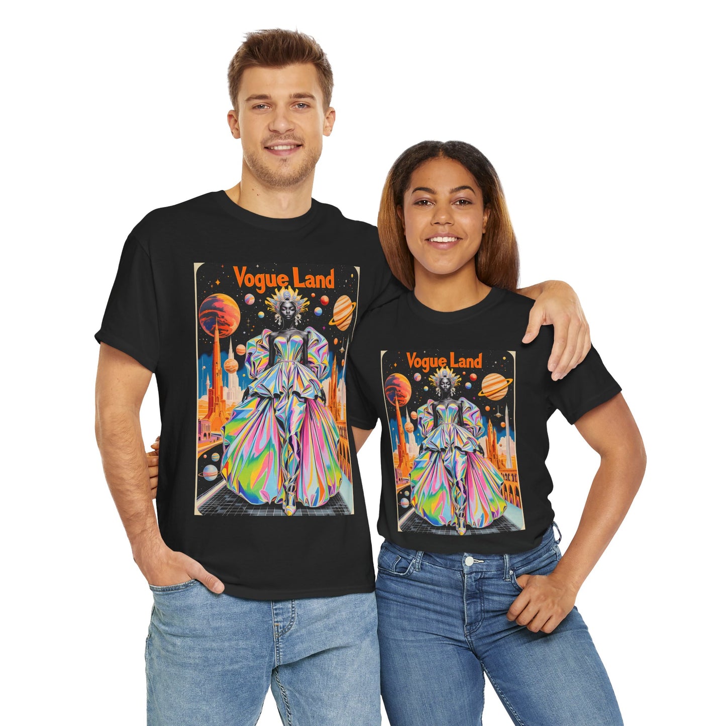 Vogue Land Unisex Heavy Cotton Tee - Colorful Graphic Shirt