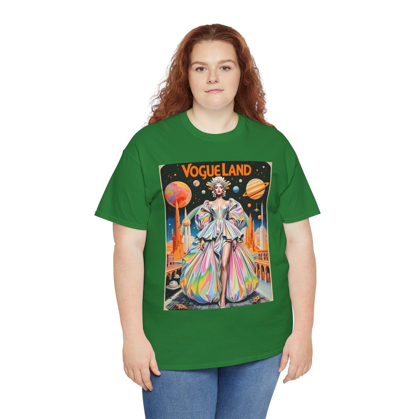 Vogue Land Unisex Heavy Cotton Tee - Colorful Graphic Shirt