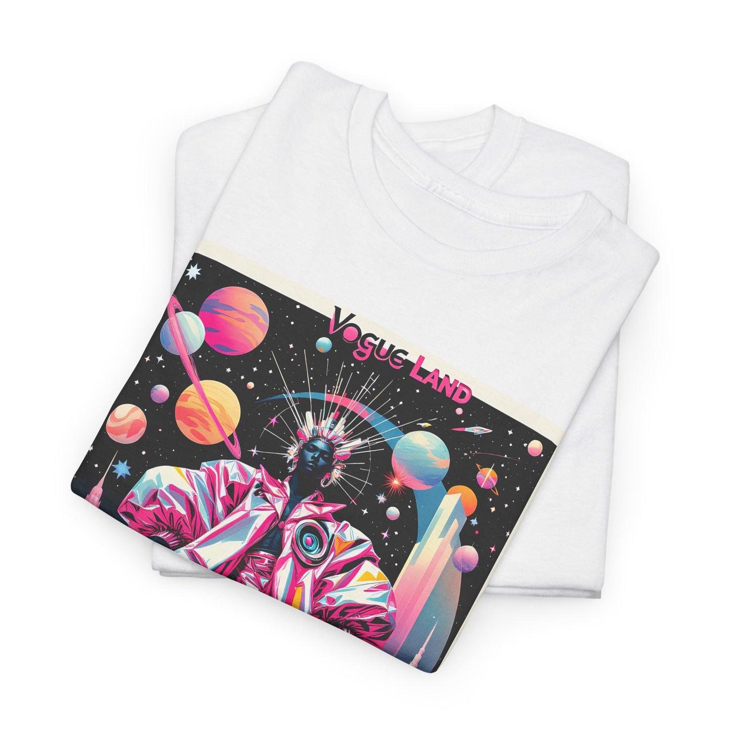 Vogue Land Unisex Heavy Cotton Tee - Colorful Graphic Shirt
