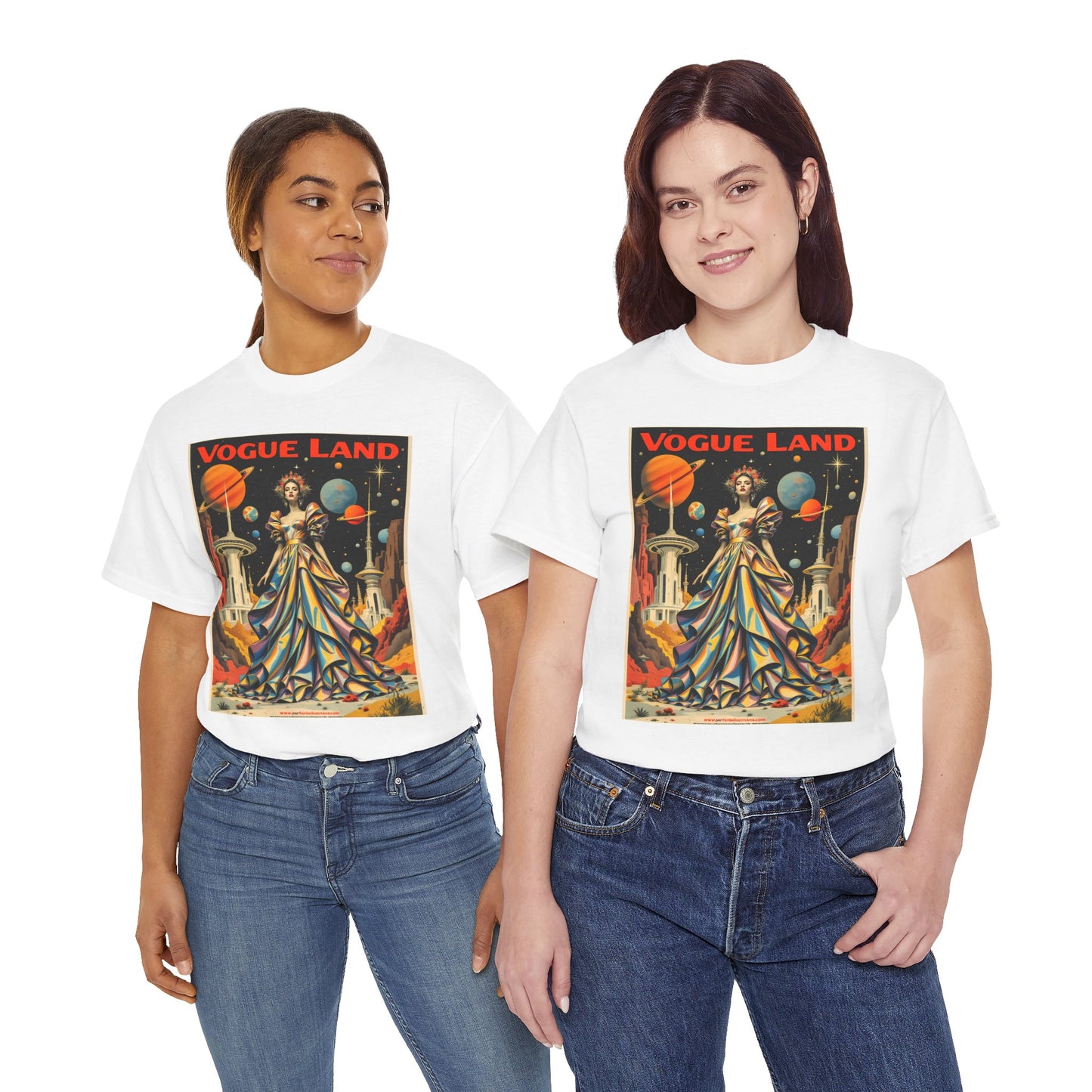 Vogue Land Unisex Heavy Cotton Tee - Colorful Graphic Shirt