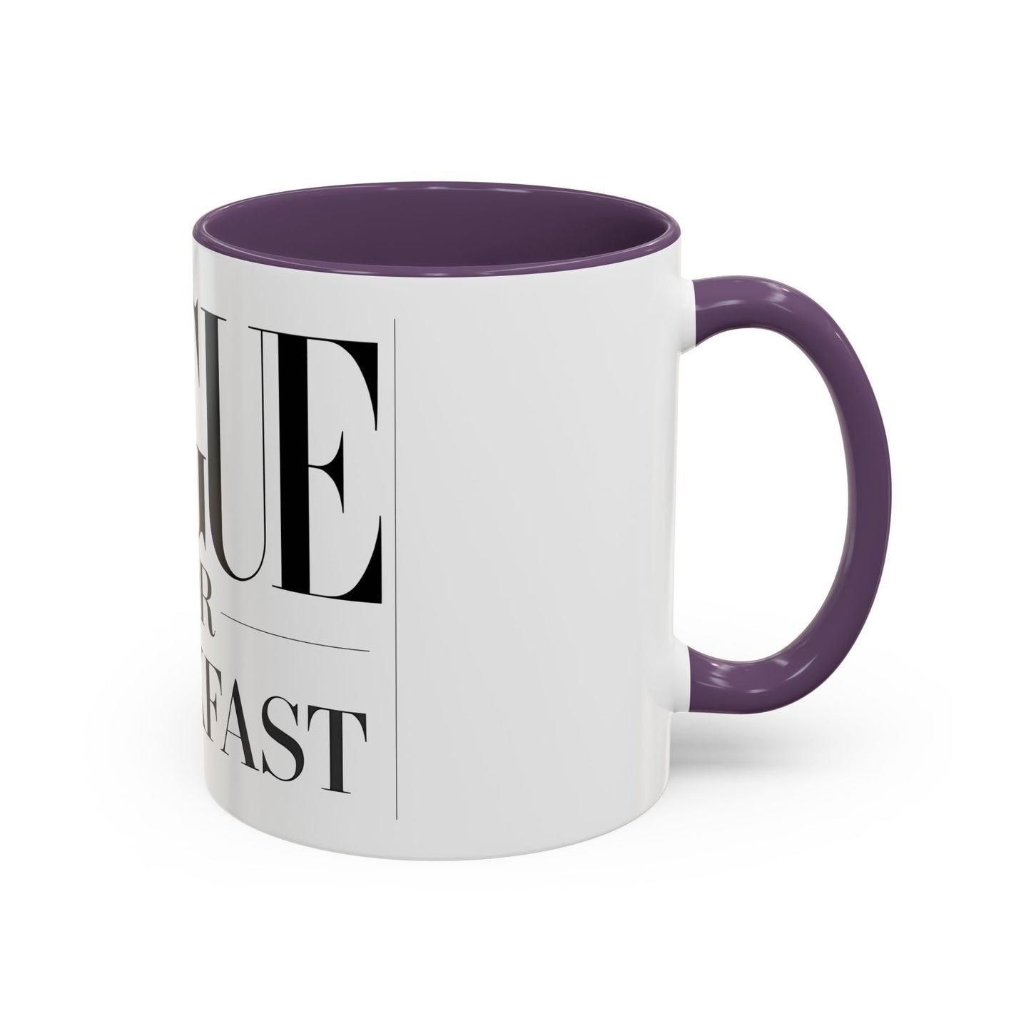 VOGUE For Breakfast Coffee Mug - Stylish Drinkware, Perfect for Breakfast, Gift for Coffee Lovers, Trendy Kitchen Decor