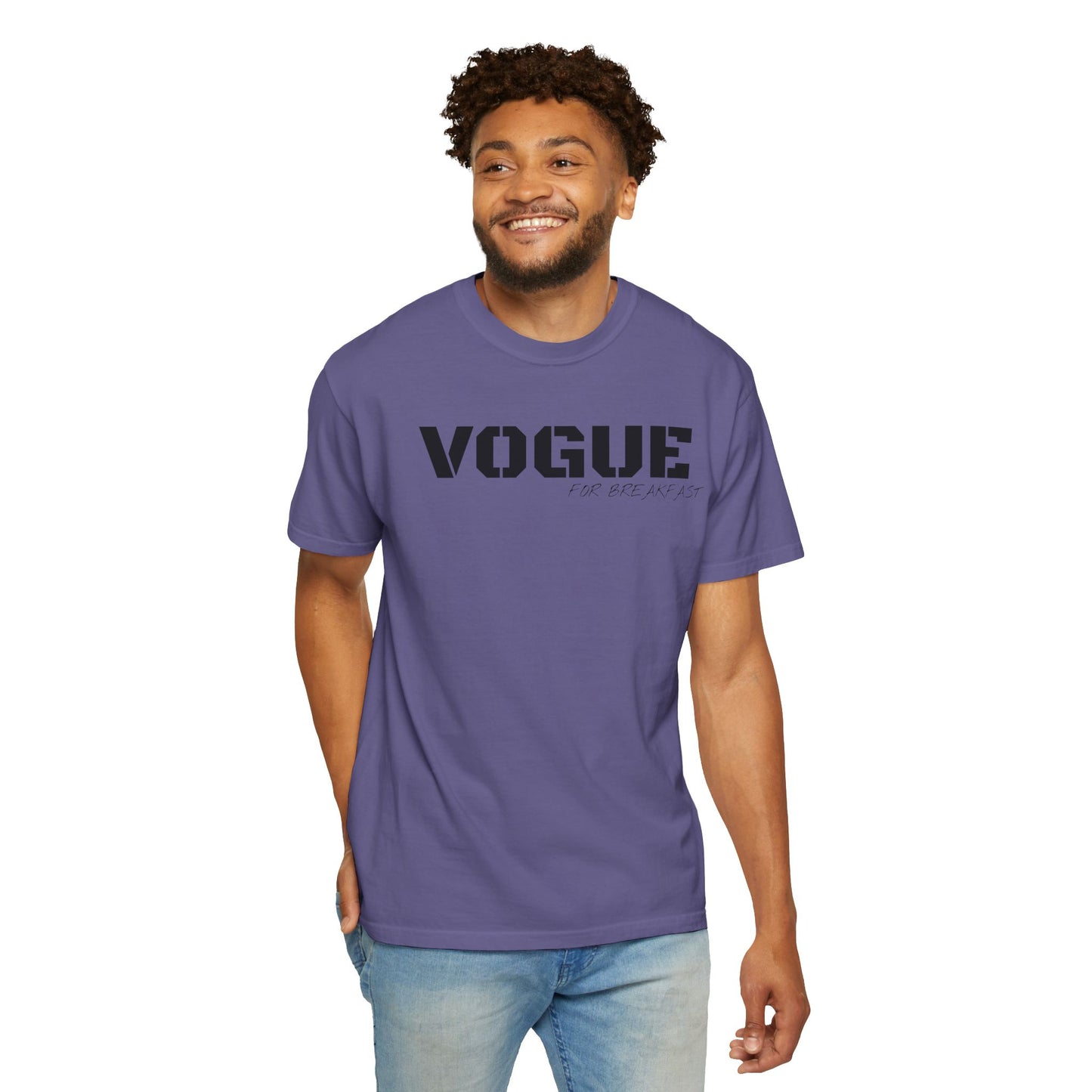 VOGUE For Breakfast Unisex Garment-Dyed T-shirt