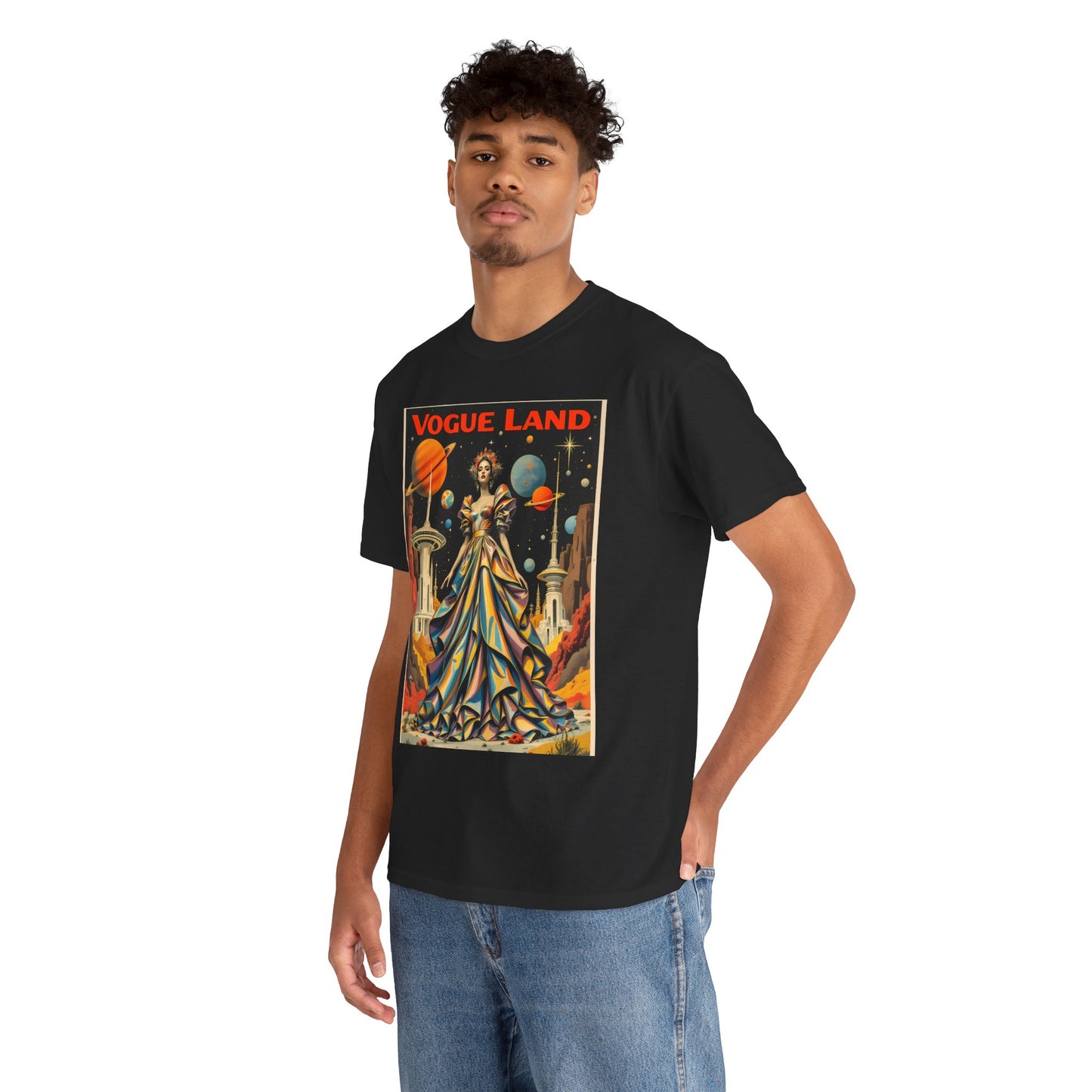 Vogue Land Unisex Heavy Cotton Tee - Colorful Graphic Shirt