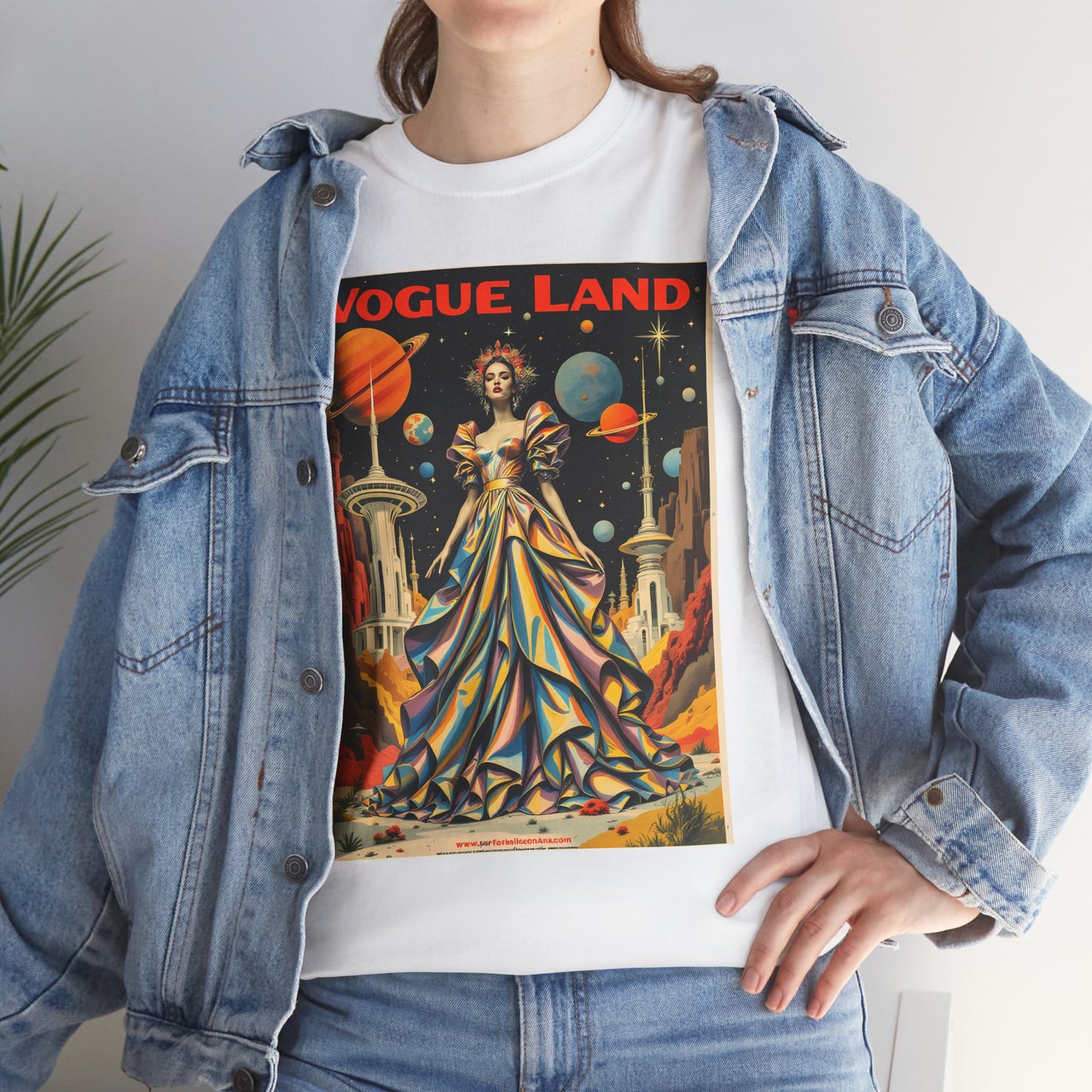 Vogue Land Unisex Heavy Cotton Tee - Colorful Graphic Shirt